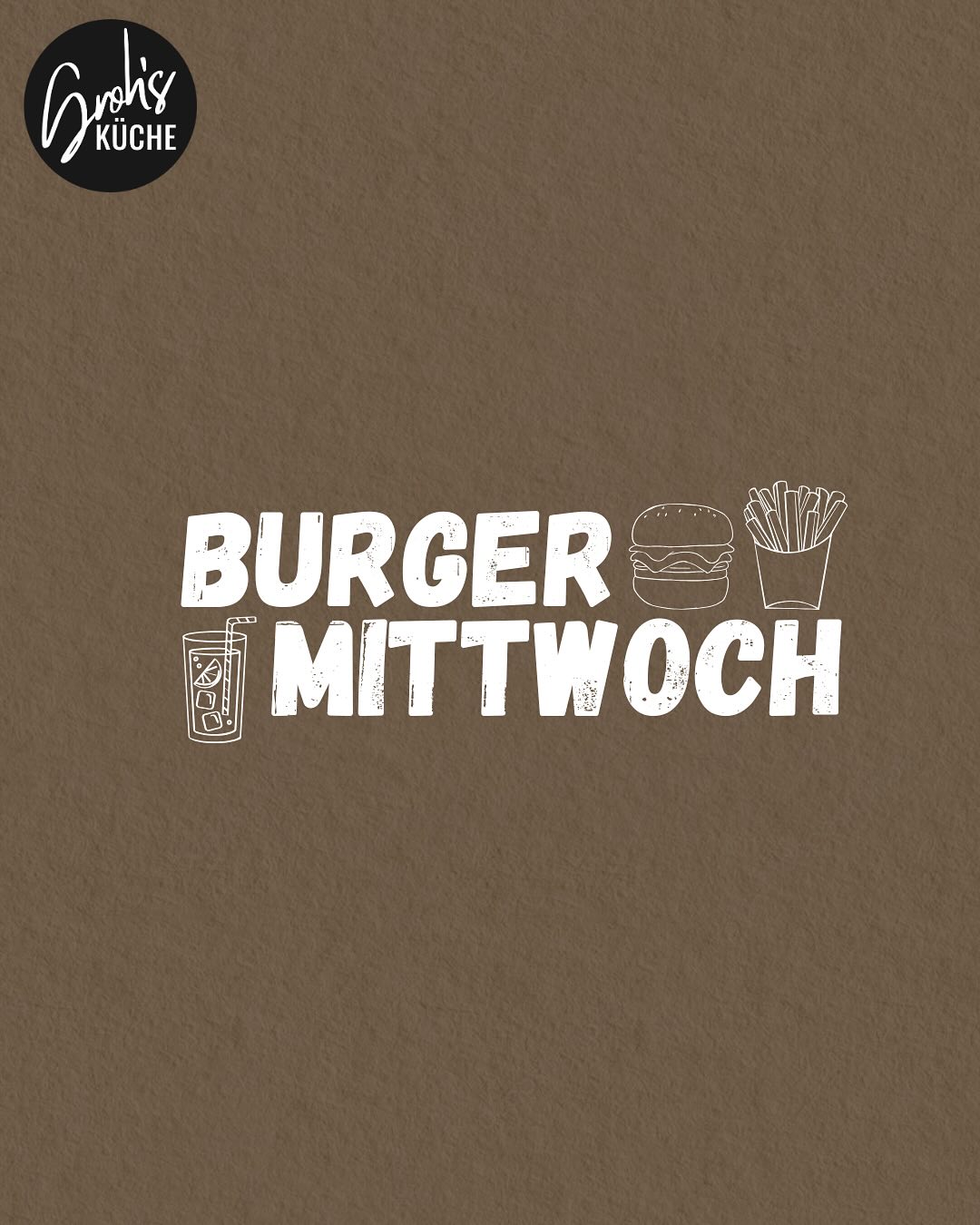 Hallo ihr Lieben!
Aufgrund der großen Nachfrage und als kleinen Vorgeschmack auf unseren neuen Burgerladen @grohsstadtburger haben wir uns ein kleines Special für euch überlegt.
Ab dem 21. Mai könnt ihr euch jeden Mittwoch ein Menü mit unserem Galloway-Smashburger, Potato Dippers und einem Getränk schmecken lassen!
Die Gerichte von unserer normalen Karte könnt ihr natürlich wie gewohnt bestellen.
Wir freuen uns auf euch!
