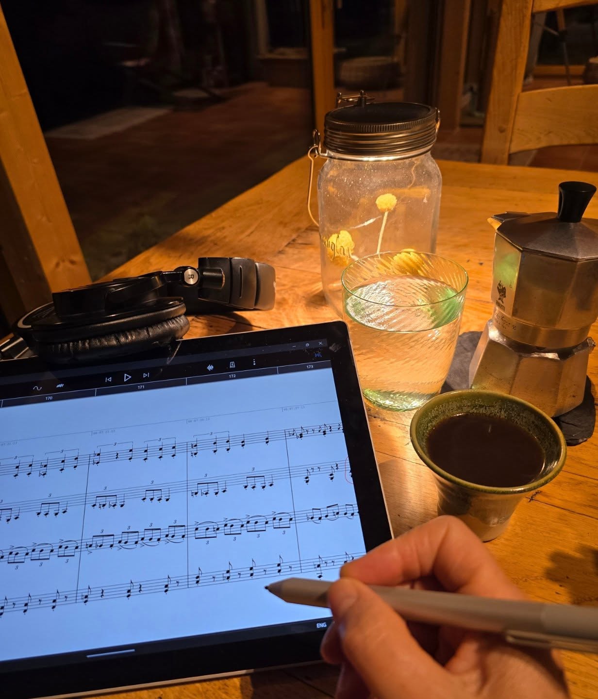 Late night 🌙 work and late night coffee ☕️