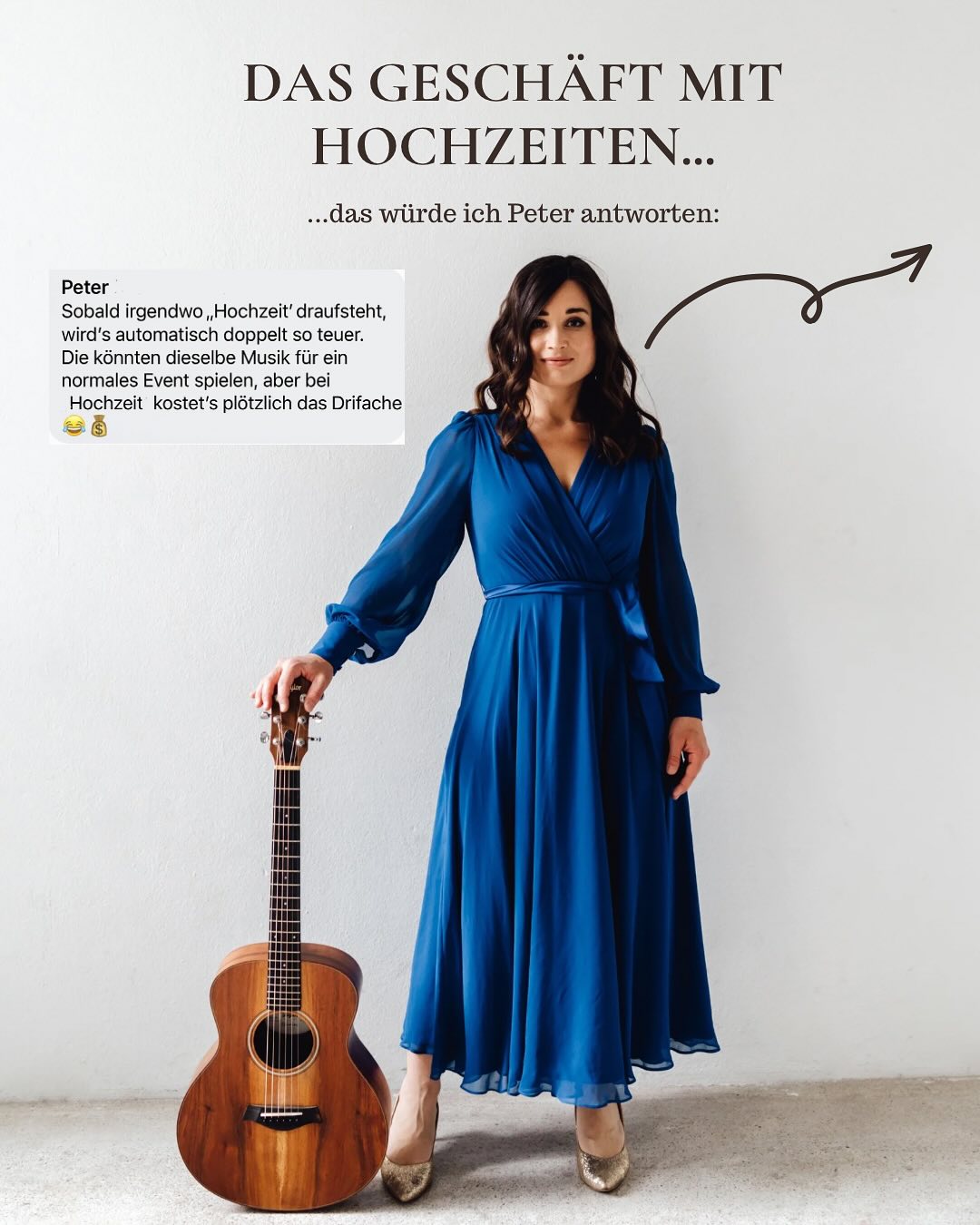 Wir kennen sie doch alle…diese Leute, die in Facebook-Kommentaren etwas GANZ Großem auf der Spur sind und sich sicher sind, die Ersteller:innen des Angebots für ihr Hochzeitsfest wollen sie eigentlich nur über’s Ohr hauen. 👀 Der Mythos „Es ist teuer, weil HOCHZEIT draufsteht“ hält sich weiterhin und ich begegne dieser Aussage in meinem Alltag immer wieder - auch wenn es in den letzten Jahren deutlich weniger geworden ist! Was ich Peter antworten würde und warum es einfach Fakt ist, dass Hochzeiten mehr Aufwand & Expertise erfordern, als andere Veranstaltungen, erkläre ich euch in diesem ausführlichen Posting. #hochzeitsmusik #austriawedding #musikzurtrauung #musician #eventmusik #eventband #braut2026
.
Habt ihr diese Aussage auch schon öfter gehört/gelesen? ☺️
.
