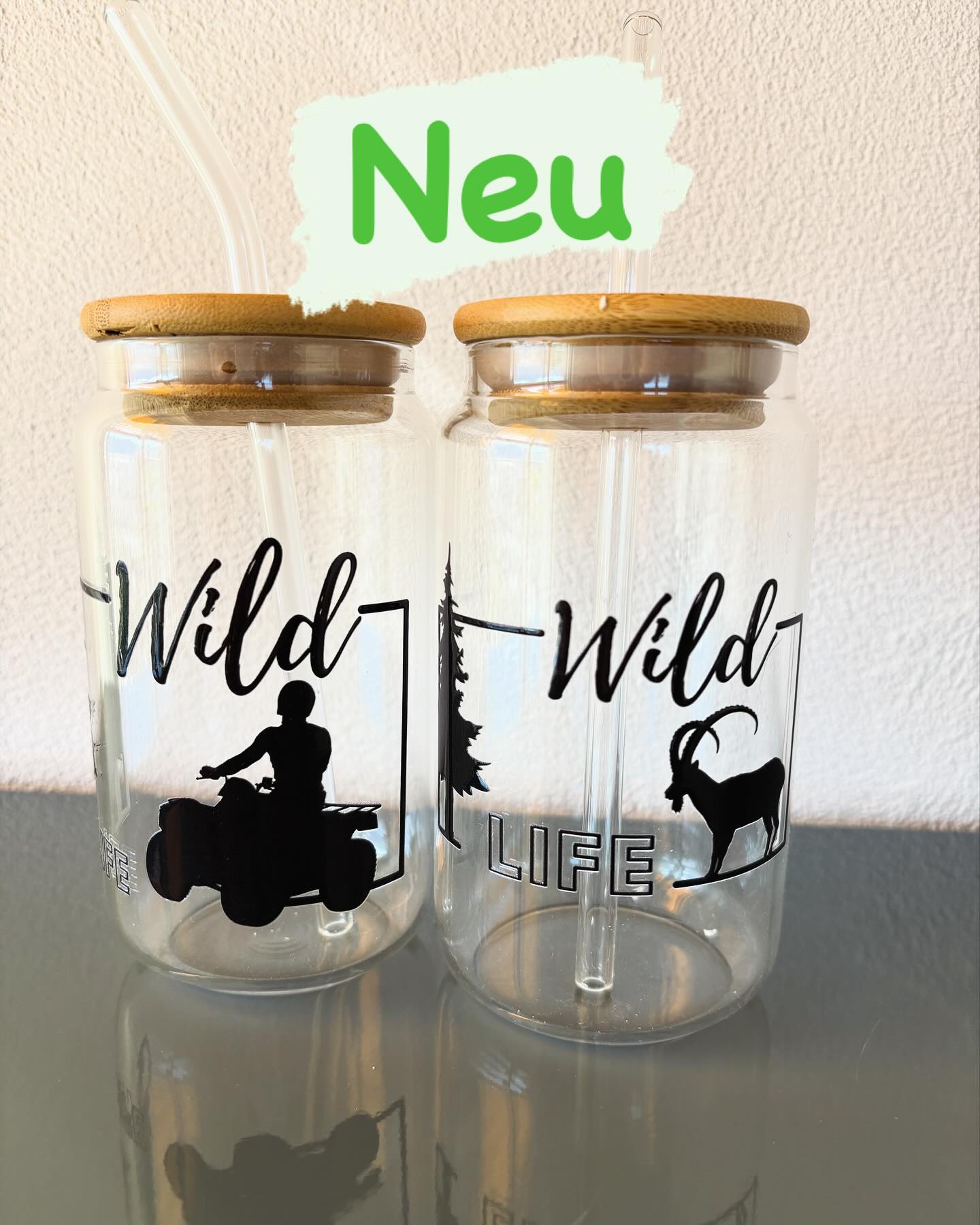 Werbung für unsere neuen coolen Trinkgläser! Super für den Sommer damit sich kein Insekt in deinem Getränk verirrt. www.wildlife-design.ch #wildlifedesign #wildlife #wild #trinkgläser #wald #trinken #selbstgemachtes #jagd #outdoor #camping