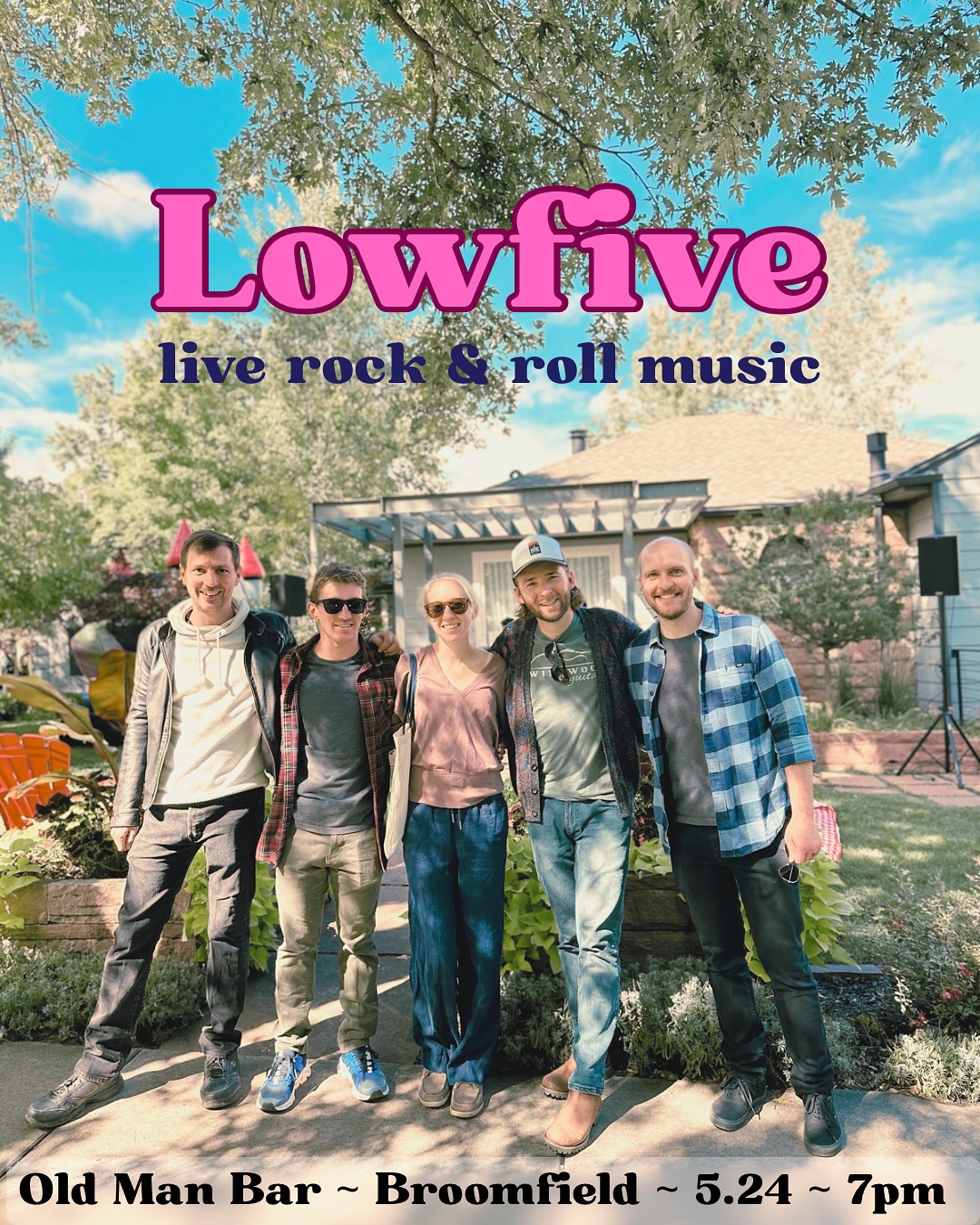 Lowfive is bringing folk rock & roll to Broomfield’s best @theoldmanbar on Saturday from 7-10pm. No cover, great music, excellent food. Playing on the outdoor beer garden stage. Bring ya dog.
#livemusic #broomfield #broomfieldcolorado #oldman #lowfiveband #music #coloradomusic #thingstodo #denvermusic #denver