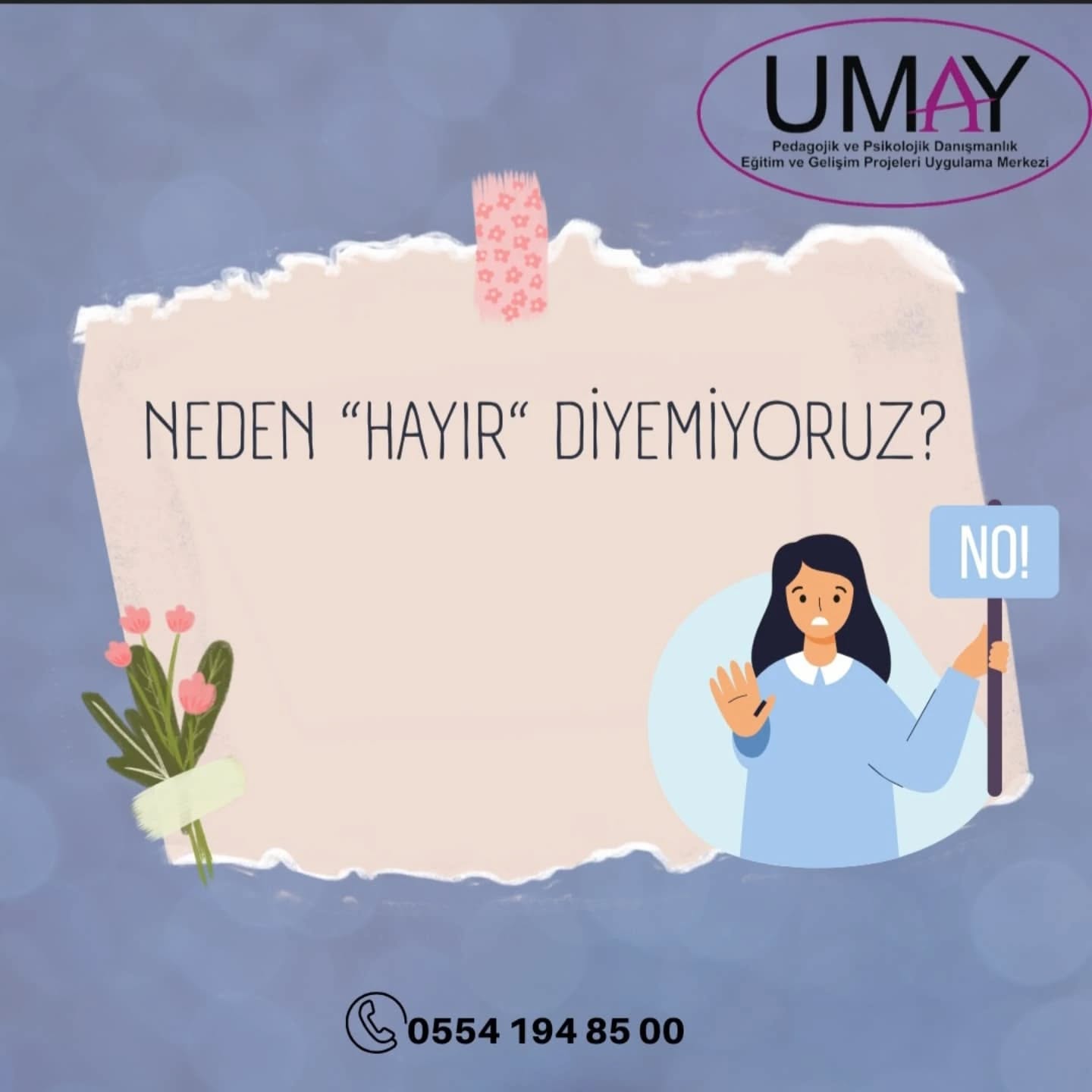 Neden "Hayır" Diyemiyoruz?
#psikolog #pedagog #maltepepsikolog #maltepepedagog #çocukpsikolojisi #çocukgelişimi #ruhsağlığı #annebabaçocuk #ailedanışmanlığı #ebeveyndanismanlik #çiftterapisi #yetişkinterapi #terapist