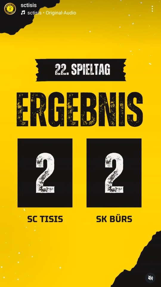⚽️ 2:2 - #Remis für den SC Tisis!
Unsere #Kampfmannschaft lieferte sich ein spannendes Duell gegen den @skbuers und ging mit einem Unentschieden vom Platz.
In der 81. Minute gelang unseren Jungs die 2:1-Führung, doch nur 2 Minuten später schoss der SK Bürs den Ausgleich.
⚽ Torschützen: Kardasoglu, Klammer
Trotz verpasstem Sieg ein starker Auftritt unserer Jungs! 💪
Weiter geht’s – Hopp, Tisis, hopp! ⚫🟡️
#SCTisis #Heimspiel #Vorarlbergliga #Fußballliebe #Fußball #NurDerSC #Vorarlberg #Meisterschaft #gemeinsamstark #wirsinddietisner🖤💛
🎵 Zakhar Valaha, Pixabay.com