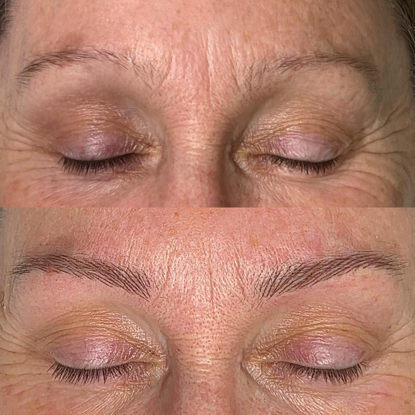 Strokes 🤍 hairstrokes added to fluff up this brow for a natural fullness 🤎