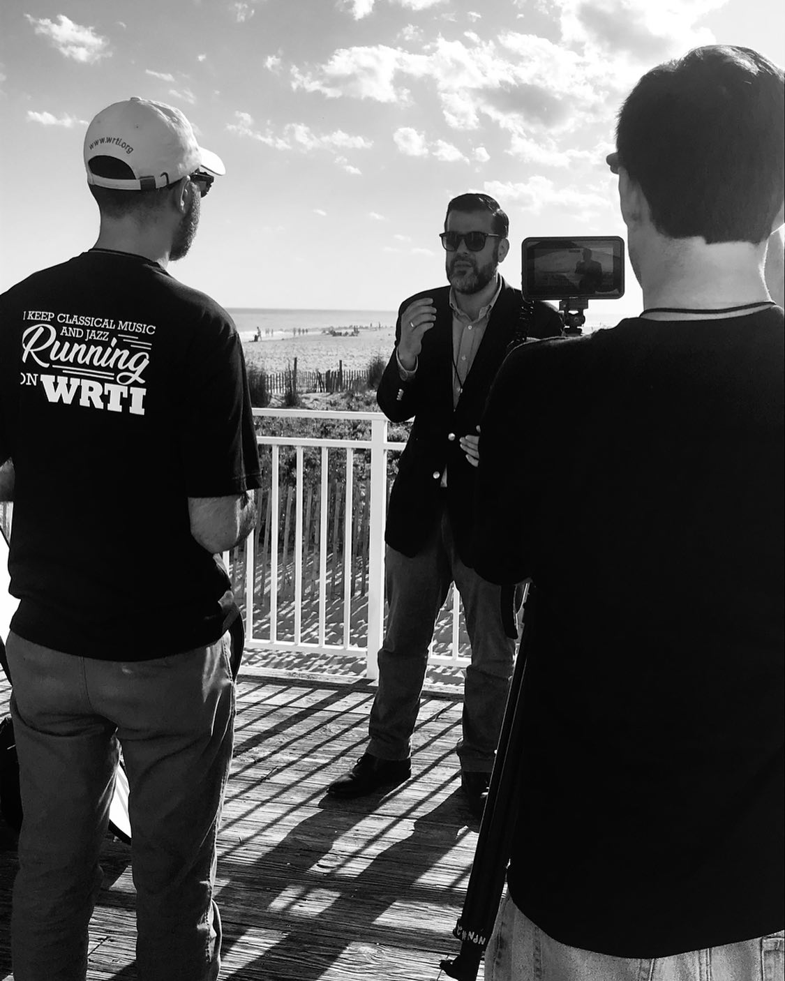 Talking shop with @sheriffariff and @wrtimusic at @exitzerojazzfest 😎 photo by @olabaldych