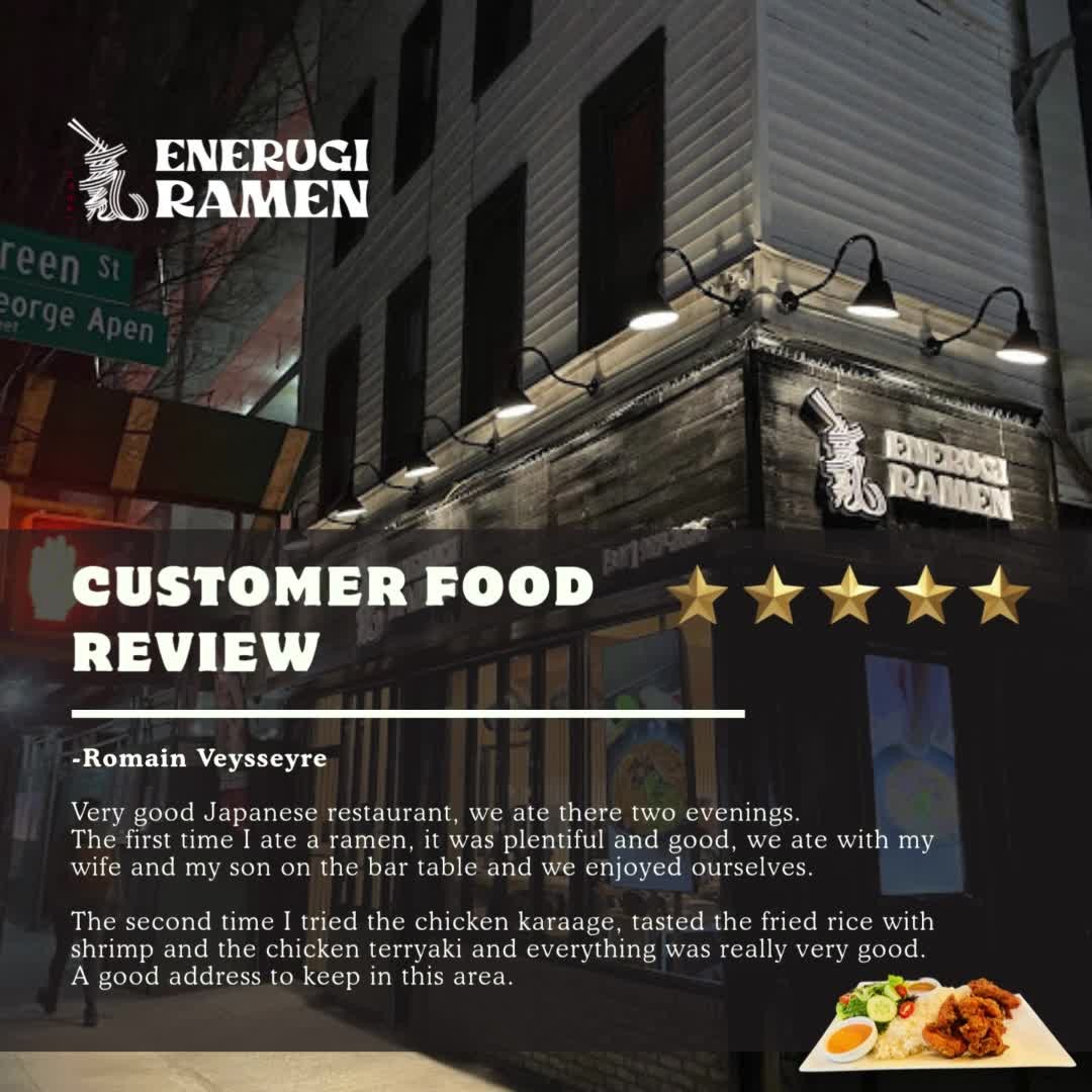 A big shout out to Romain Veysseyre ! We are pleased to serve you 🔥🍜
📌Don't forget to leave us a Google or Yelp review and get a FREE MOCHI ICE CREAM!
#fyp #japaneseramen #greenpoint #brooklyn #enerugiramen #5star #googlereview
