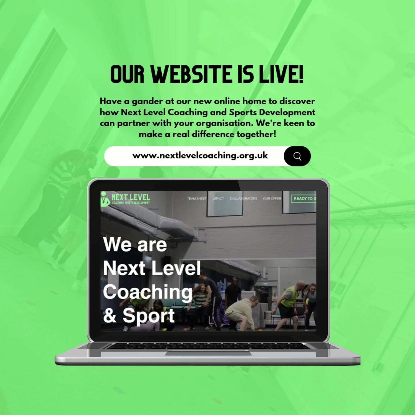 We're thrilled to announce the official launch of our brand new website: www.nextlevelcoaching.org.uk
Have a gander at our new online home to discover how Next Level Coaching and Sports Development can partner with your organisation. We're keen to make a real difference together!
#workforcedevelopment #physicalactivity #sportscoaching #communitydevelopment #nextlevelcoaching