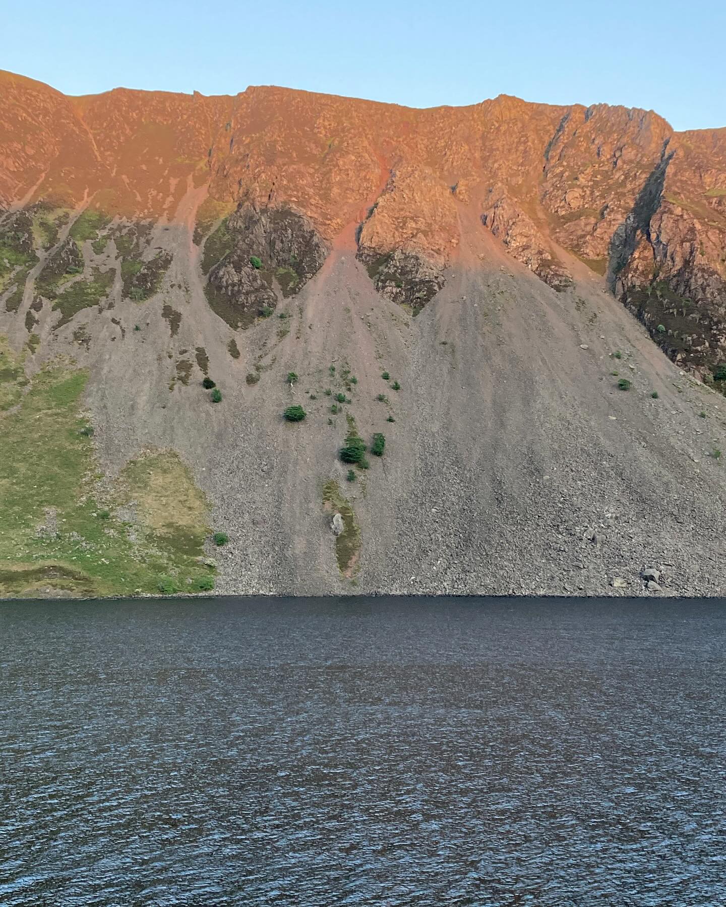 A couple of days in Wasdale, the screes at sunset are divine. I discovered that there are very rare freshwater pearl mussels being looked after by United Utilities in the outflow of the lake.