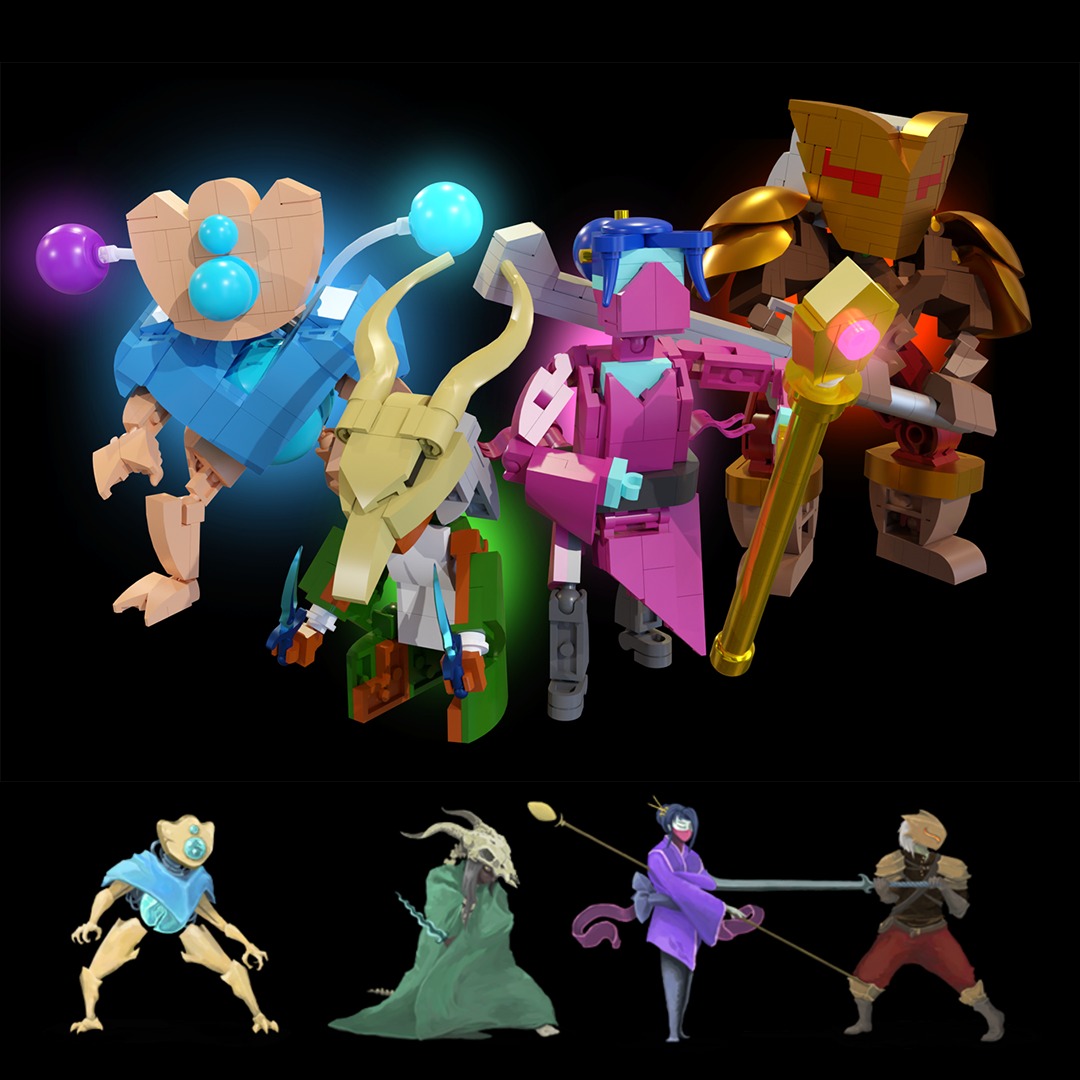 These are the main playable characters from one of my favorite games: Slay the Spire.
I designed the figures at the smallest scale at which their identifiable features are recognizable, ensuring that any fan of the game can afford the LEGO set. Besides, I am confident that the designs of these characters are so unique and interesting that LEGO fans won't mind picking up the set at a reasonable price. This might even help introduce them to one of the most fun games out there!