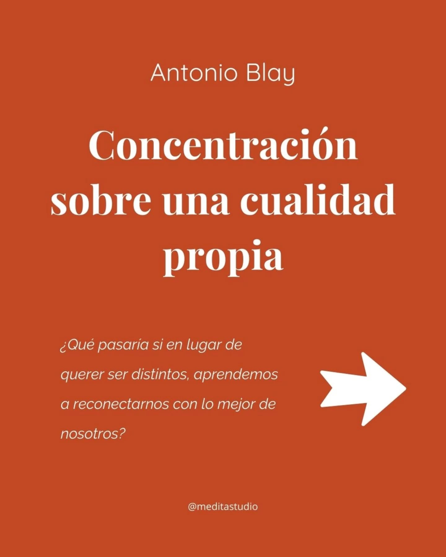 ¿Y si pudieras cultivar la serenidad, la cordialidad o la fuerza interior como un músculo?
📖 En su libro El trabajo interior, Antonio Blay nos enseña que podemos entrenar nuestras cualidades más profundas simplemente aprendiendo a evocarlas, sentirlas y sostener la atención en ellas.
No es meditar “en abstracto”, sino conectar con lo real, con lo que ya habita en ti.
1️⃣Evocar una vivencia real de esa cualidad
2️⃣Sentirla profundamente
3️⃣Observarla sostenidamente, sin interferencias
🌟 Este ejercicio sencillo es poderoso: cada vez que vuelves a la sensación, estás creando un cambio.
Aunque parece simple, en la práctica surgen resistencias.
Pero en esa repetición está el entrenamiento de la atención y la conciencia.
¿Cuál de estas cualidades vas a practicar hoy?
Lee el texto completo en el blog:
🔗 Enlace en Story:
https://www.meditayogaestudio.es/post/técnicas-de-concentración-iii-sobre-una-cualidad-propia
#AntonioBlay #Chakras #Conciencia #Meditación #Espiritualidad #TrabajoInterior #Autoconocimiento #AntonioBlay #TrabajoInterior #yogavalencia #Concentración