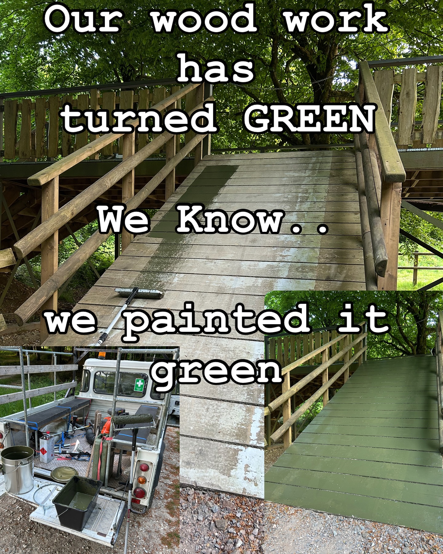 Painted all the wood before the rain. #mucoff #dmrbikes