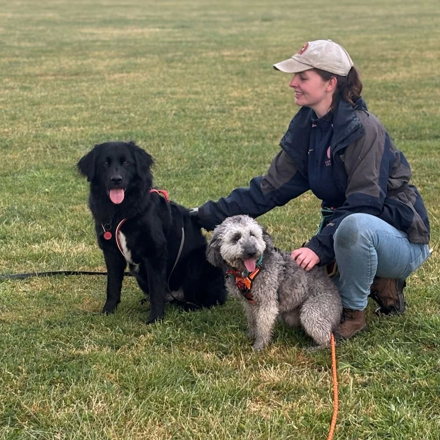 I very rarely get photos of me with dogs, so here's a few.
If you see me out and about, come and say hi! But always ask before stroking the dogs I'm with.