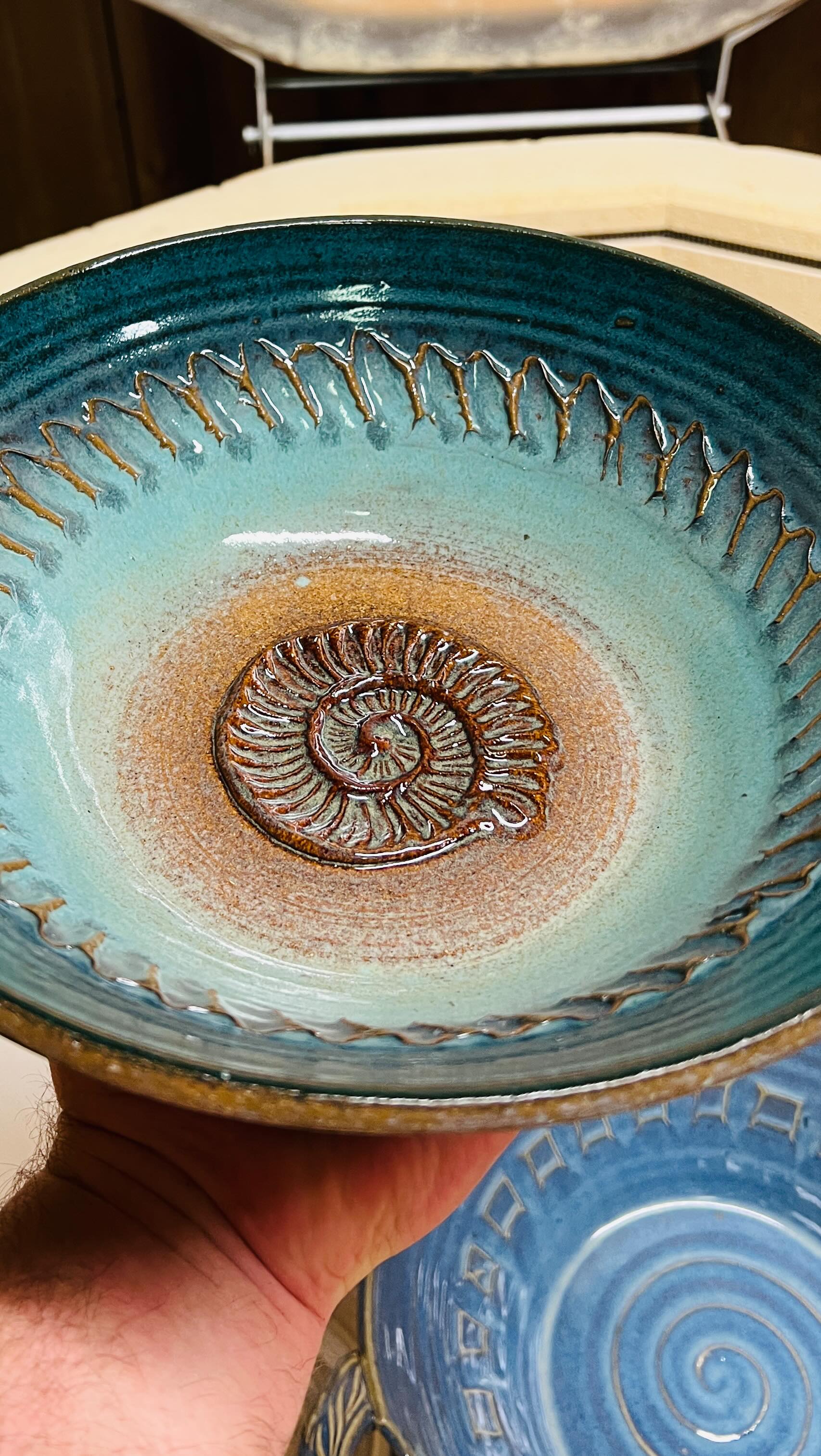 Saturday morning and time to open the kiln!! #ncpottery #handmadepotterybowl #pottery #kilnopening