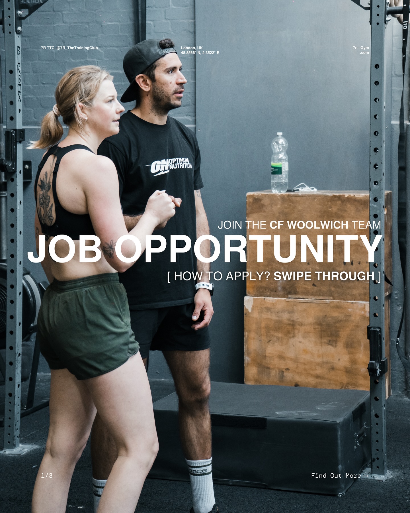 Job Opportunity: We’re on the hunt for a FULL TIME team member at CF Woolwich — someone who can lead from the floor, coach with passion, and connect with our community.
If you’re passionate about coaching, thrive on building relationships, and want to be part of something bigger — this is your shot.
Swipe to learn more and hit the link in our bio to apply 📲
CVs to hello@7r-gym.com
#crossfit #crossfitjobs #london #woolwicharsenal #fitnessjobs