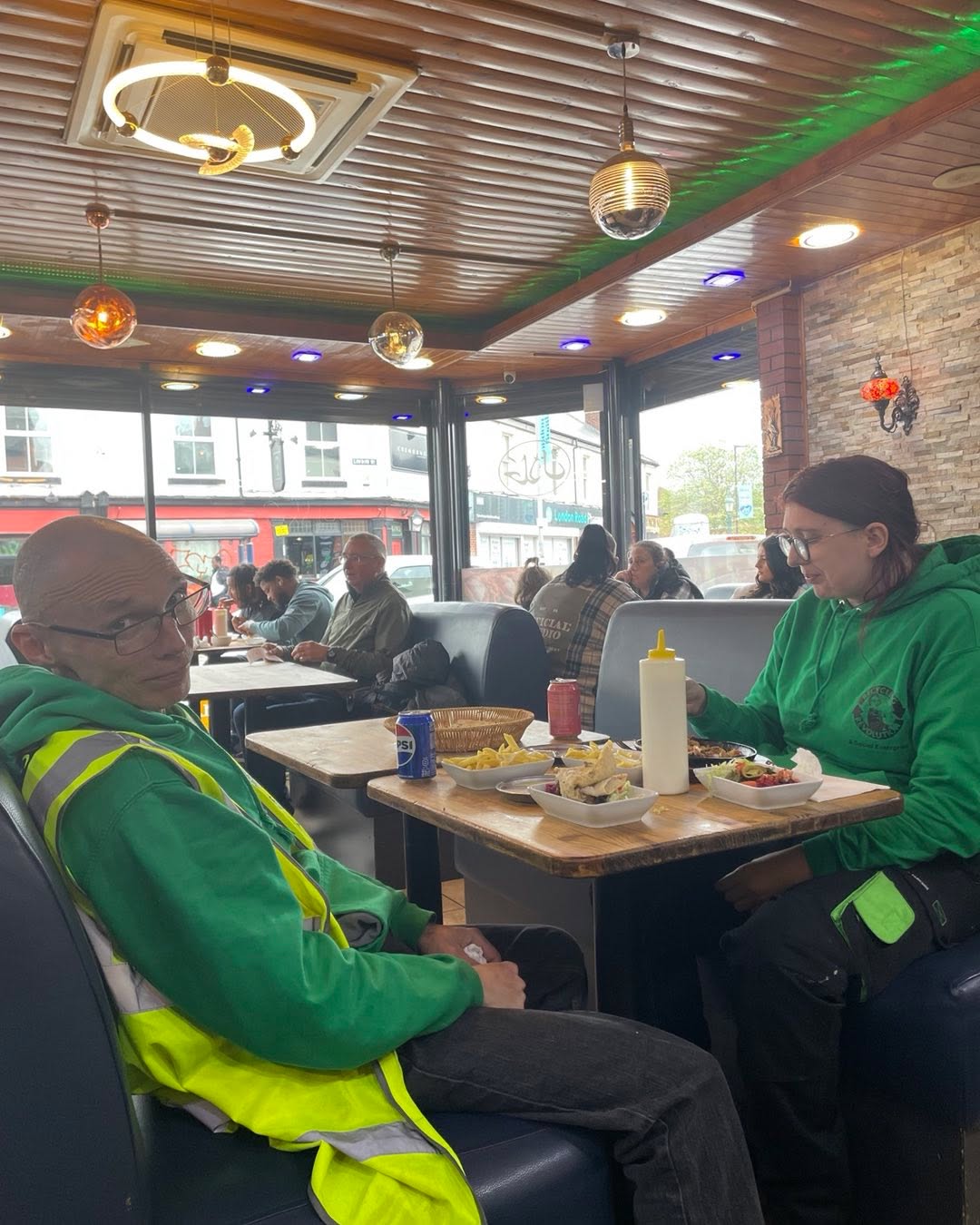 Sometimes when you’ve climbed the recycling mountain you need some sustenance, kebabs on London Rd should do it. On the last Friday of every month the whole team goes out for lunch.