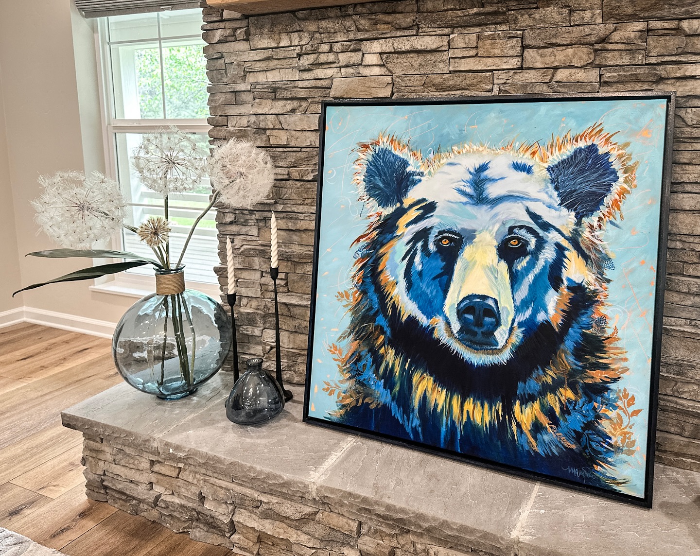 One of my favorite pieces for phase II of this project! There was no doubt when I found this piece from local artist @laruewinter_gallery that it was meant to be the centerpiece of this home’s great room!
#supportlocalartists #laruewinter #intentionaldesign #interiordesign #curatedhome #makeitmeaningful #strongholddesign #bigforkmontana
