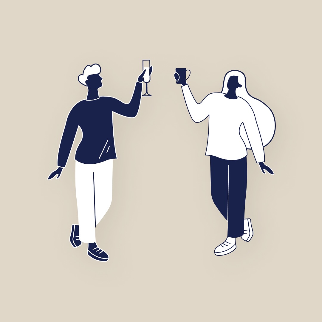 Cheers to another completed week 🥂 ✨
New projects and collaborations are coming my way and that gives me a great energy to start the weekend. Illustration created for @oneteam.io