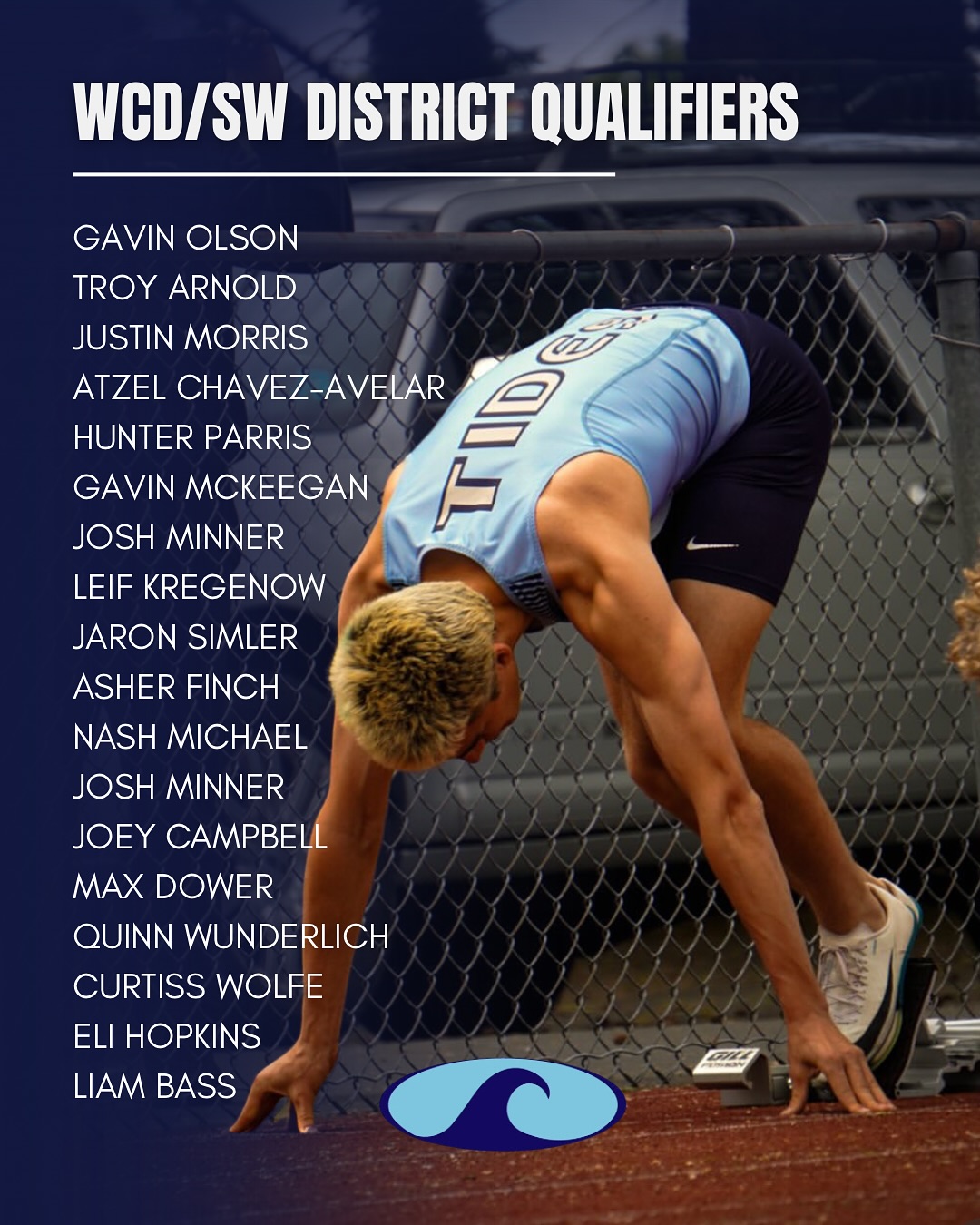 Track and Field State Qualifying begins TODAY at French Field at Kent Meridian High School in Kent, WA.
Events begin at 2 pm.
Wednesday, May 21st
Friday, May 23rd
🌊🌊🌊🌊🌊🌊🌊