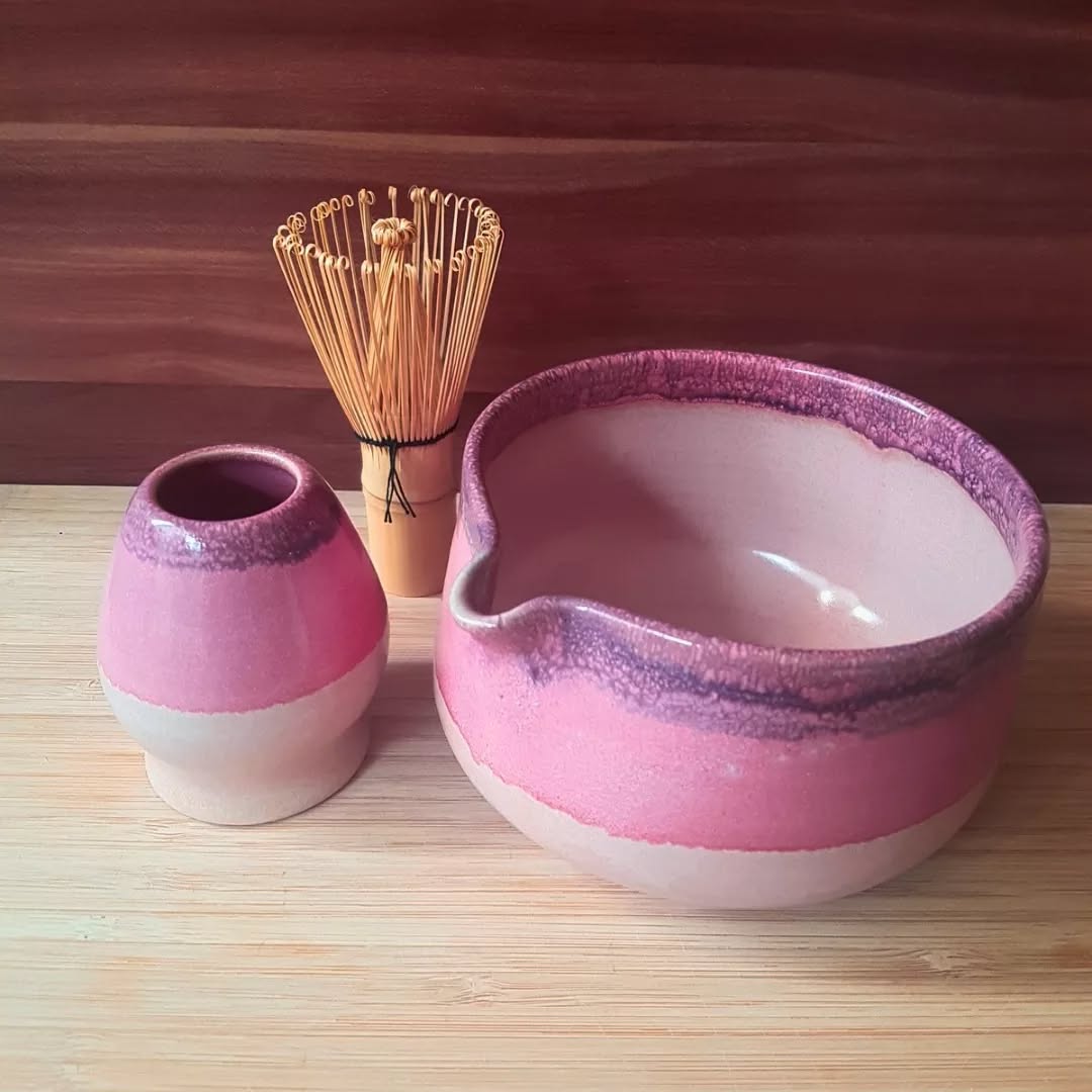 Hot and fresh and new from the fire!
It's Matcha time!
Yes, I have been working on a whole new Matcha set collection with my color combinations!
And I even discovered while working on it that a few of my closest friends have actually been drinking matcha tea for years now! I was so surprised because I didn't know anything about it until a few months ago, and now I hear about it everywhere đ
Well, of course I had to jump on this boat; tried the tea, loved it, bought it and then made bowls and holders.
So, are you a matcha person?
#matchaset #matchabowl #matchatea #matchaperson #matchakomachi #matchalovers #handgemacht #handmade #handmadeceramics #ceramic #pottery #potterystudio #pottrycollection #potterymatchabowl #wheelthrownpottery #ceramiccoatingprotection #bestgift #loveceramic #lovemyjob