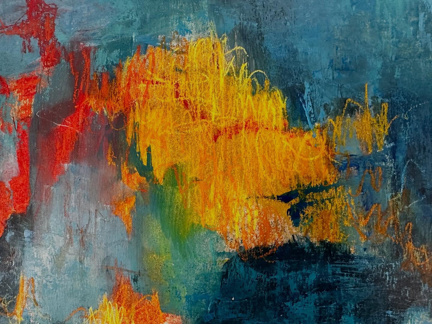 Testando novas combinações…óleo e pastel oleoso sobre paoel .