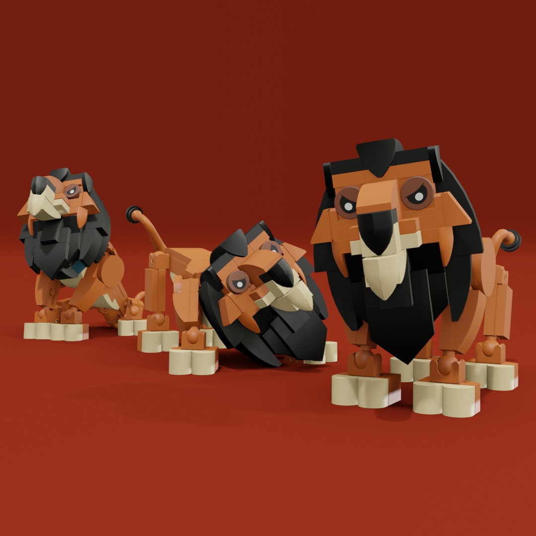 After creating Simba and his friends from The Lion King, many people asked if I could also build Scar. Initially, I chose not to include more lions, as I didn’t want too many animals that looked similar. However, I’m really pleased with how distinct this Scar turned out — his slender body, unique mane, and expressive face make him stand apart from a typical lion.