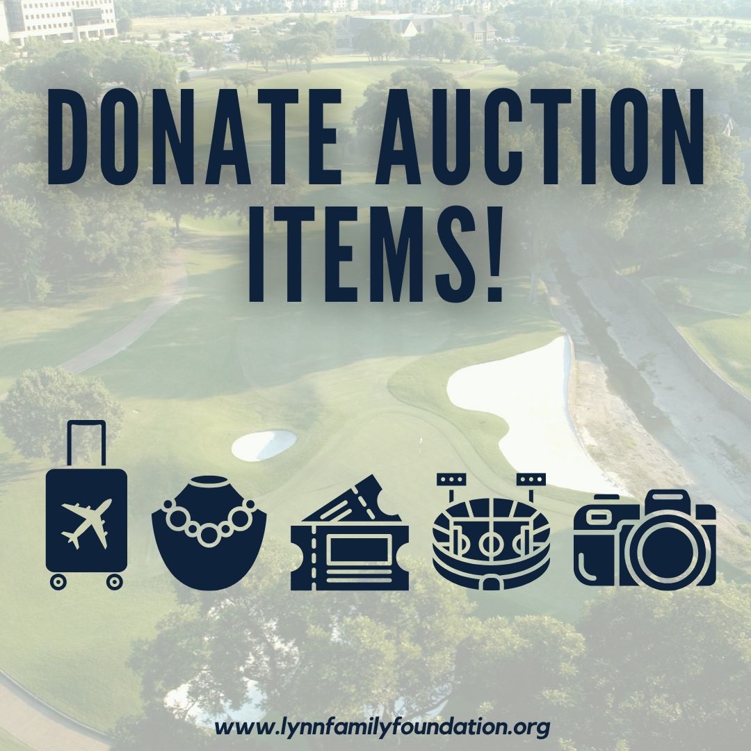 Help us make a difference! We’re collecting items for our upcoming Tee-Off party live/silent auction, and we’d love your support. Got something special to donate? Let us know! Every item helps us reach our fundraising goal!