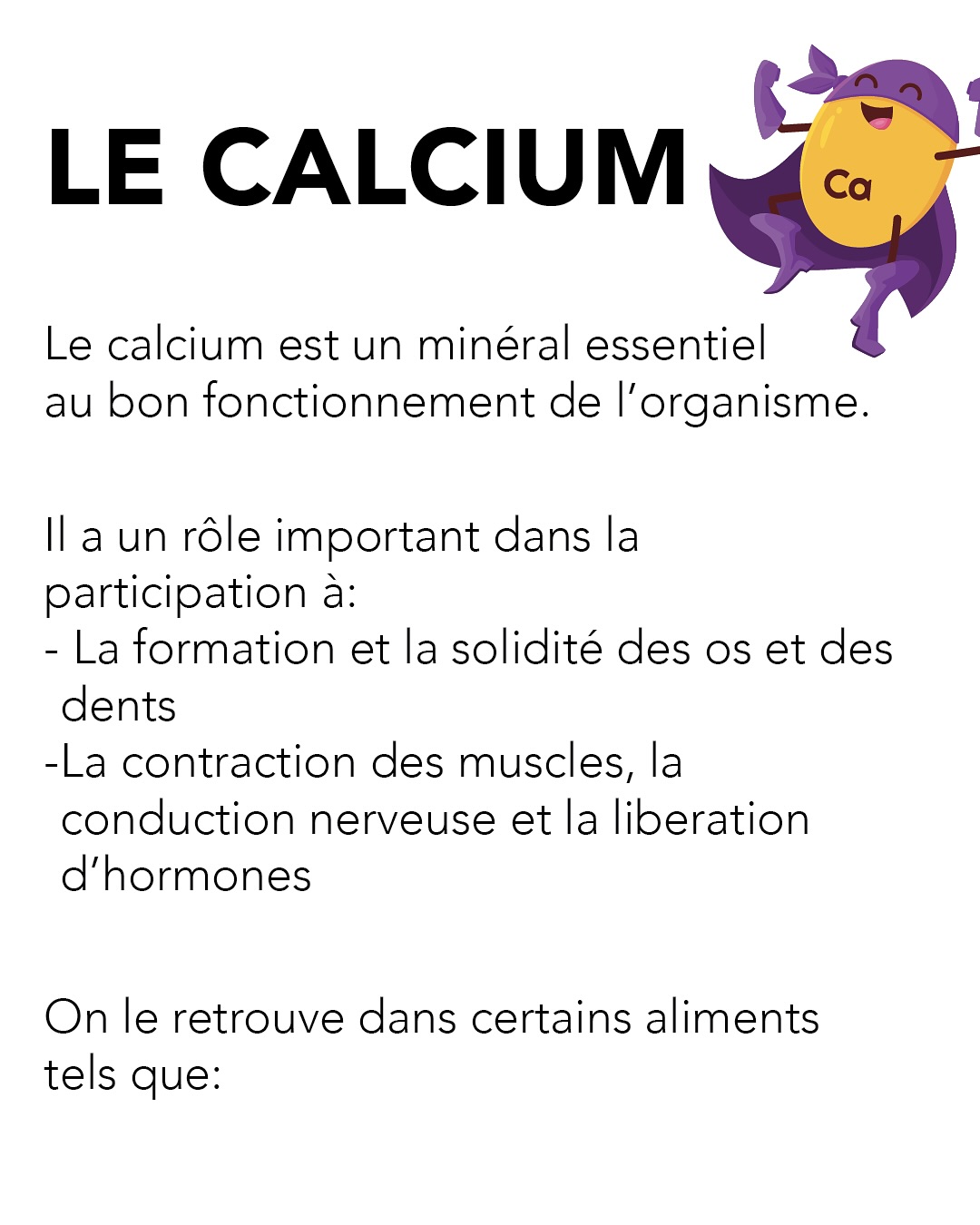 📢 Le Calcium : Un minéral essentiel pour la santé ! 📢
Le calcium joue un rôle crucial dans notre organisme, en particulier pour les os, les dents et le fonctionnement musculaire. Découvrez pourquoi il est si important et comment en consommer suffisamment ! ⬇️
#Calcium #Santé #BienÊtre #Nutrition #MaladiesRares #AssociationK20