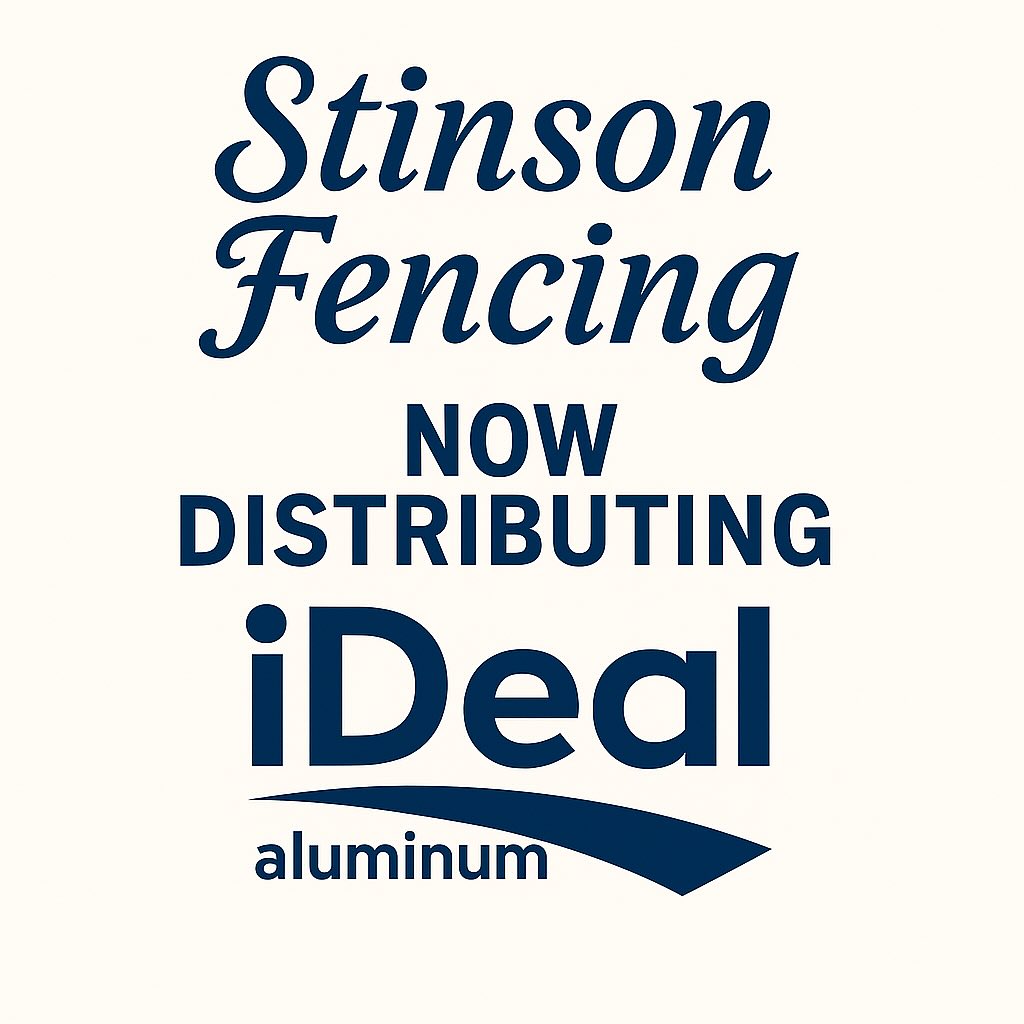 ❗️Calling all fence contractors and DIY specialists❗️
Stinson Fencing is now your go-to distributor for the best aluminum in the game from iDeal Aluminum.
Whether you’re building for a client or tackling a backyard project, we’ve got the top-tier products you need to get it done right. Reach out today and experience the quality difference!