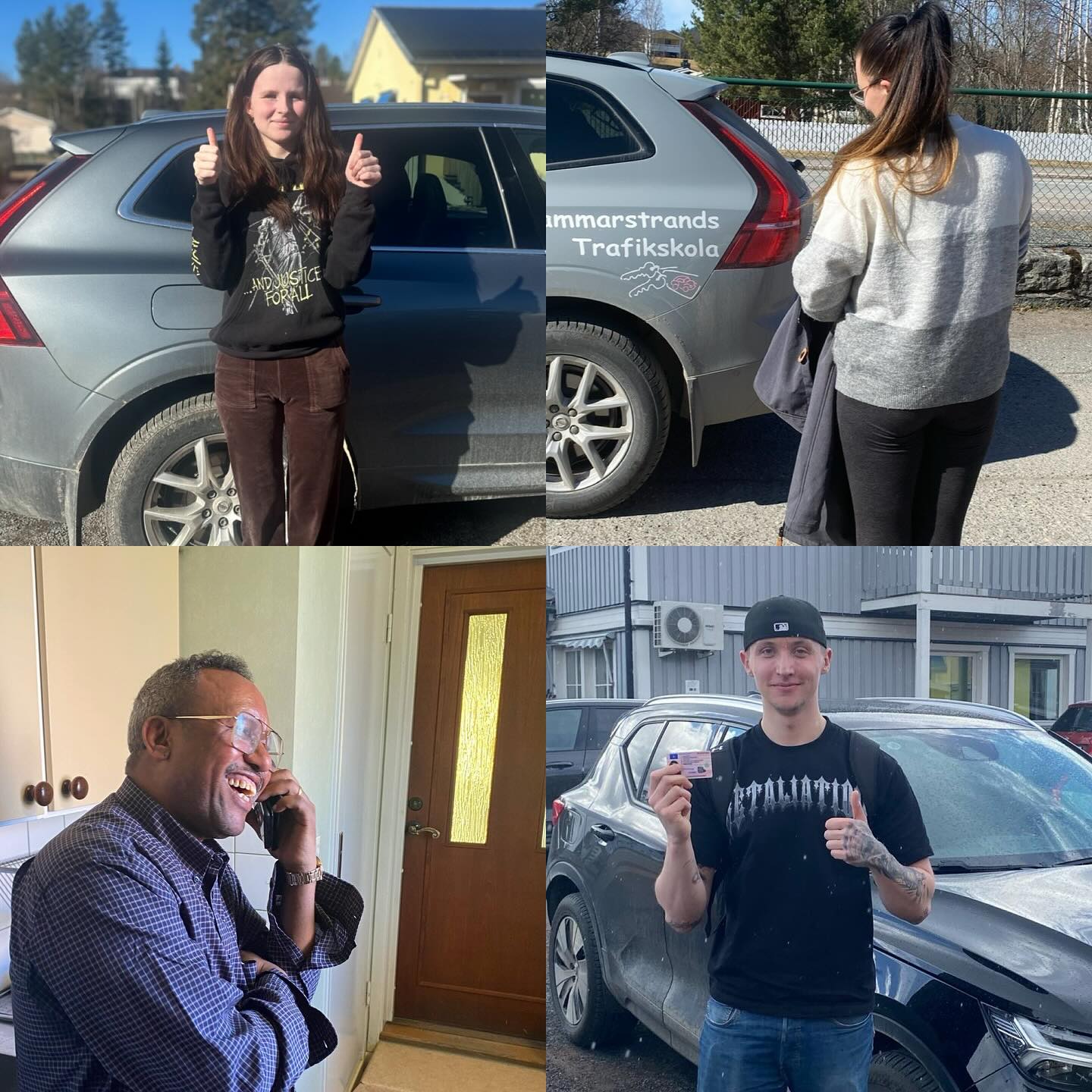 Grattis 🍾 grymt kämpat! Tekie, Nina, Isabelle och Elias! #körkort #hammarstrandstrafikskola