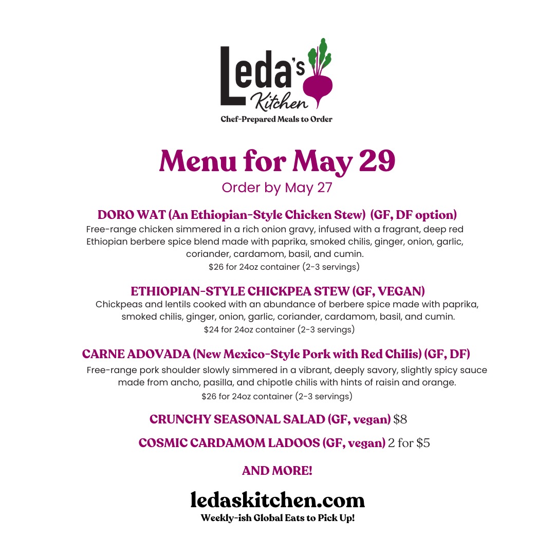 Order by Tuesday 7PM, pick up Thursday 4-7. Why not order now so you don't forget!