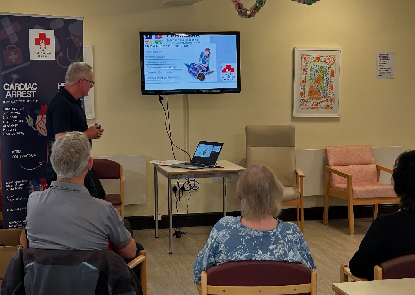 🌟 Reflecting on a Successful Workshop! 🌟
Yesterday, we had the privilege of delivering our first aid workshop to unpaid carers in Blandford, made possible by the fantastic assistance from Leonardo Carer Support. It was inspiring to see so many dedicated individuals eager to enhance their skills and knowledge.
These workshops play a crucial role in empowering unpaid carers, equipping them with the confidence and tools needed to provide the best care for their loved ones. We believe that by offering this training, we’re not just teaching first aid— we’re fostering a community of support and resilience. They even go home with a free enhanced first aid kit.
Thank you to everyone who participated and contributed to this meaningful event. Together, we’re making a difference in the lives of those who selflessly care for others! 💚
#CarerSupport #FirstAid #CommunityCare #firstaidcoursesdorset