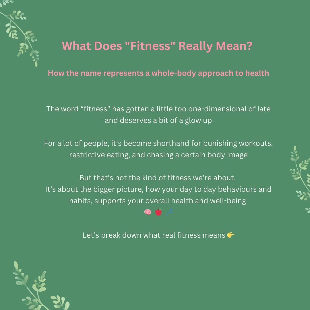 ✨ The Meaning Behind CK Food & Fitness 💚
“Food and Fitness”
We hear it everywhere - but at CK Food & Fitness, it’s not just a simple business name, it’s a name the reflects the belief that real health is holistic.
It’s not just about exercise or what’s on your plate. It’s not one size fits all. It’s not a trend.
👉🏻 Real fitness is about how you live, feel, think and care for yourself everyday. It includes your:
🍽️ Relationship with food
🧠 Mental and emotional health
🛏️ Sleep and recovery
🧘♀️ Stress Management
🚶♂️ Movement that fits your lifestyle
📚 Education about your body and its needs
At CK Food & Fitness, it’s about feeling good inside and out. Building balance, creating healthy sustainable habits and feeling strong in every part of life.
🌿 Lets make food and fitness personal, practical and something that truly supports your life
📩 1:1 consultations available - DM to find out more or click the website link in bio
- CK 🍏💪🏻
#holistichealth #nutritionist #healthandfitness #nourishyourlife #wholepersonhealth #personalisedhealth #fitnessisajourney #balancedlife