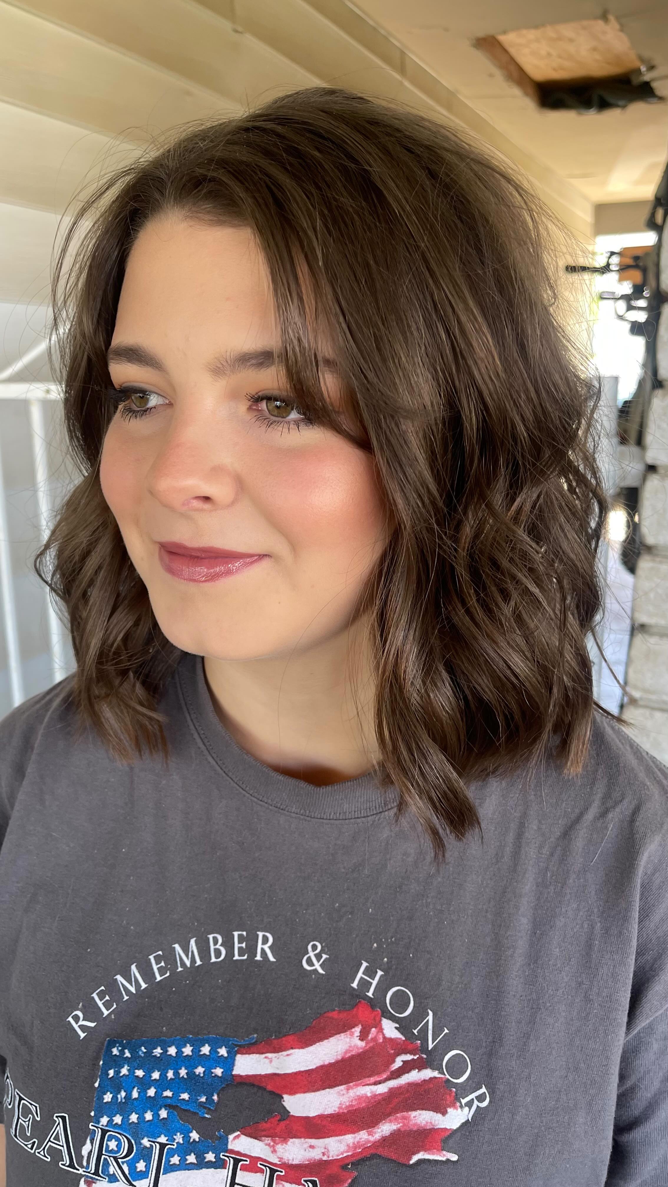 Flat iron curls for my graduating niece 🎓♥️