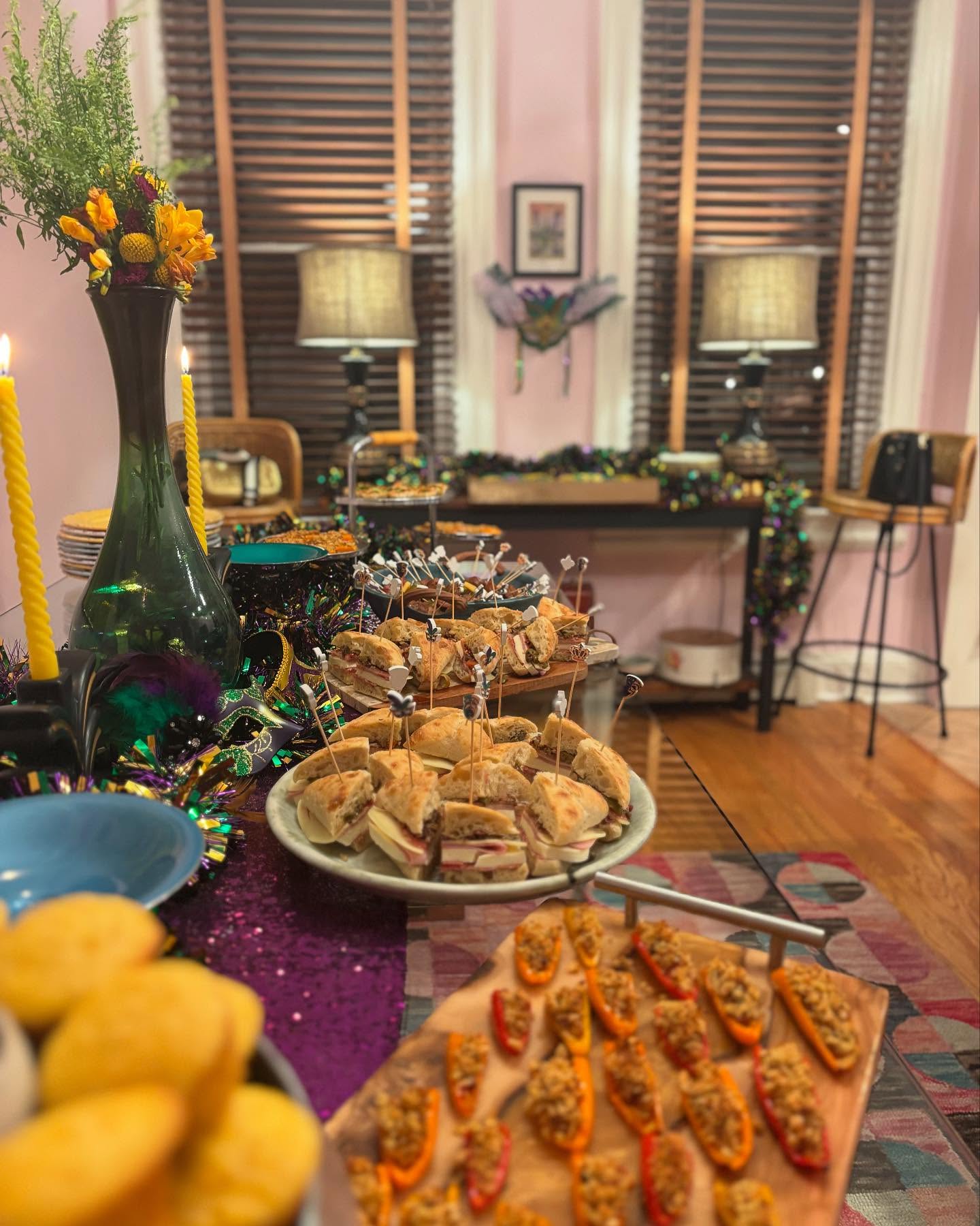 Back in March, we had our first ever Magnolia Kitchen Cocktail Party to celebrate Mardi Gras! Huge thanks to all the wonderful friends both old and new who came out to support. Interested in coming to the next Magnolia Kitchen event? Tickets are available in the bio now until Wednesday (5/28) for High Tea at Magnolia Kitchen!