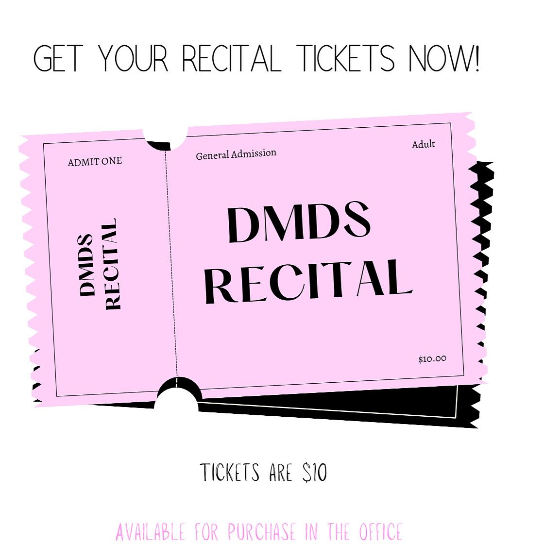 Get your Recital Tickets now! Recital May 31, Irving HS. 1pm- 6pm. #derbydays