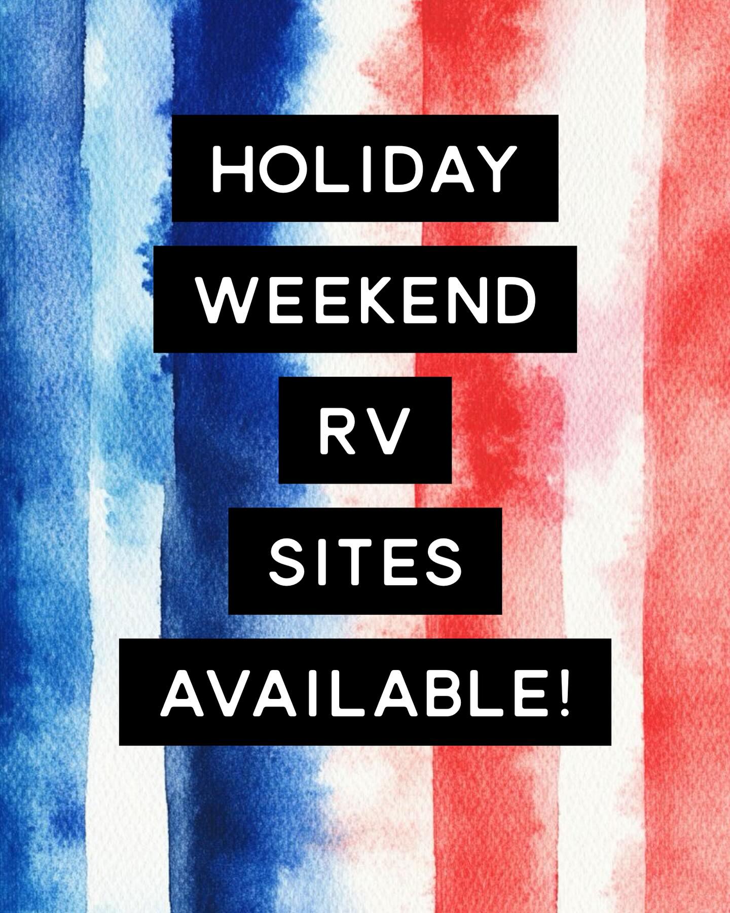 ✨ Call us or book on our website to snag a last minute holiday weekend RV stay!