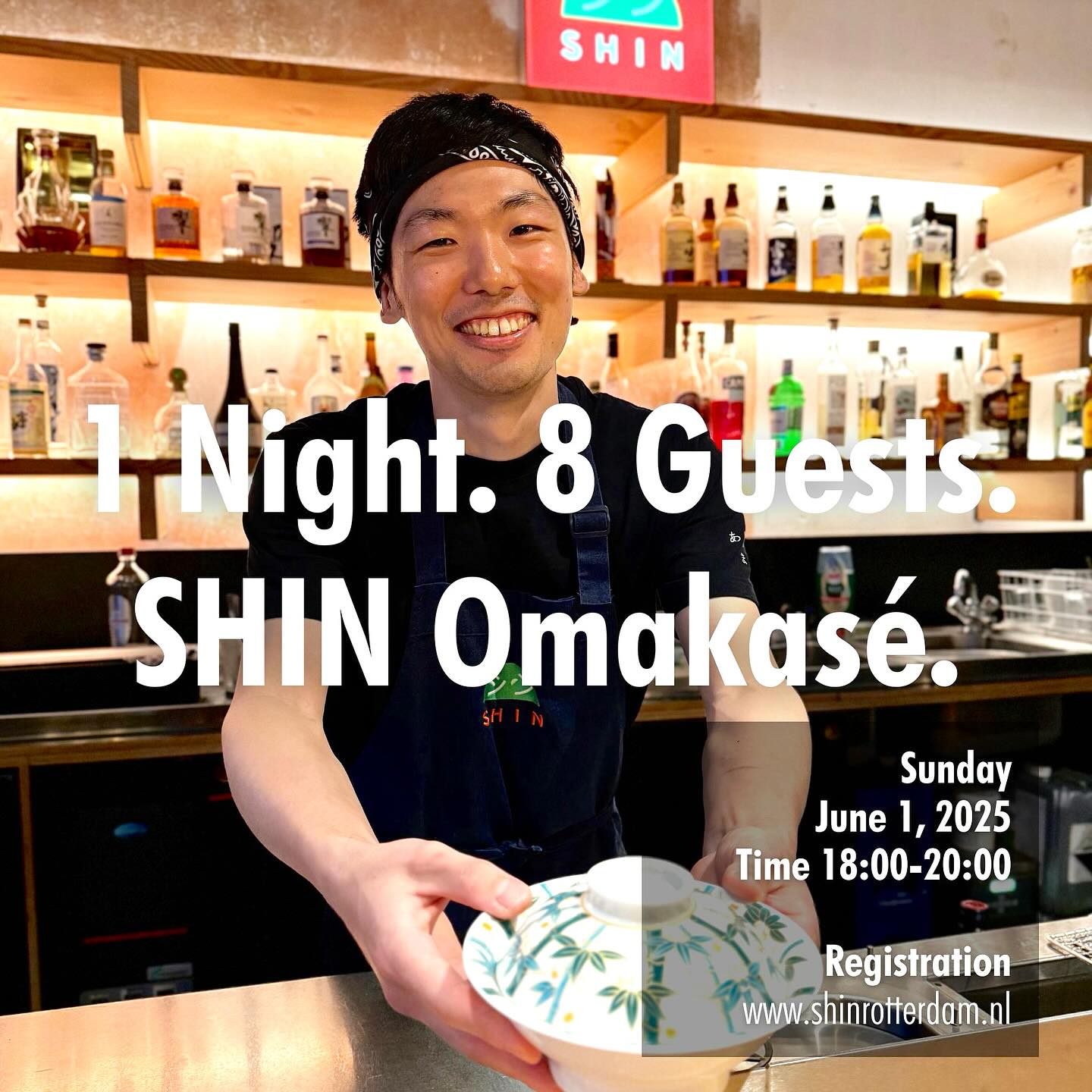 1 Night. 8 Guests. SHIN Omakasé.
An intimate Japanese culinary journey curated by our chef.
On the evening of June 1st, we invite you to experience a special omakasé dinner at SHIN’s bar counter
A traditional Japanese tasting menu where each course is a surprise, crafted with plenty of premium ingredients from Japan.
🥢 €95 per guest
🍶 €35 5saké pairing – premium selections including Daiginjo (optional)
🪑 Limited to 8 guests only
📅 Sunday June 1
⏰ 18:00-20:00
Reserve your seat now at www.shinrotterdam.nl
#omakase
#shinrotterdam
#japanesecuisine
#japanesefood
#rotterdameats
