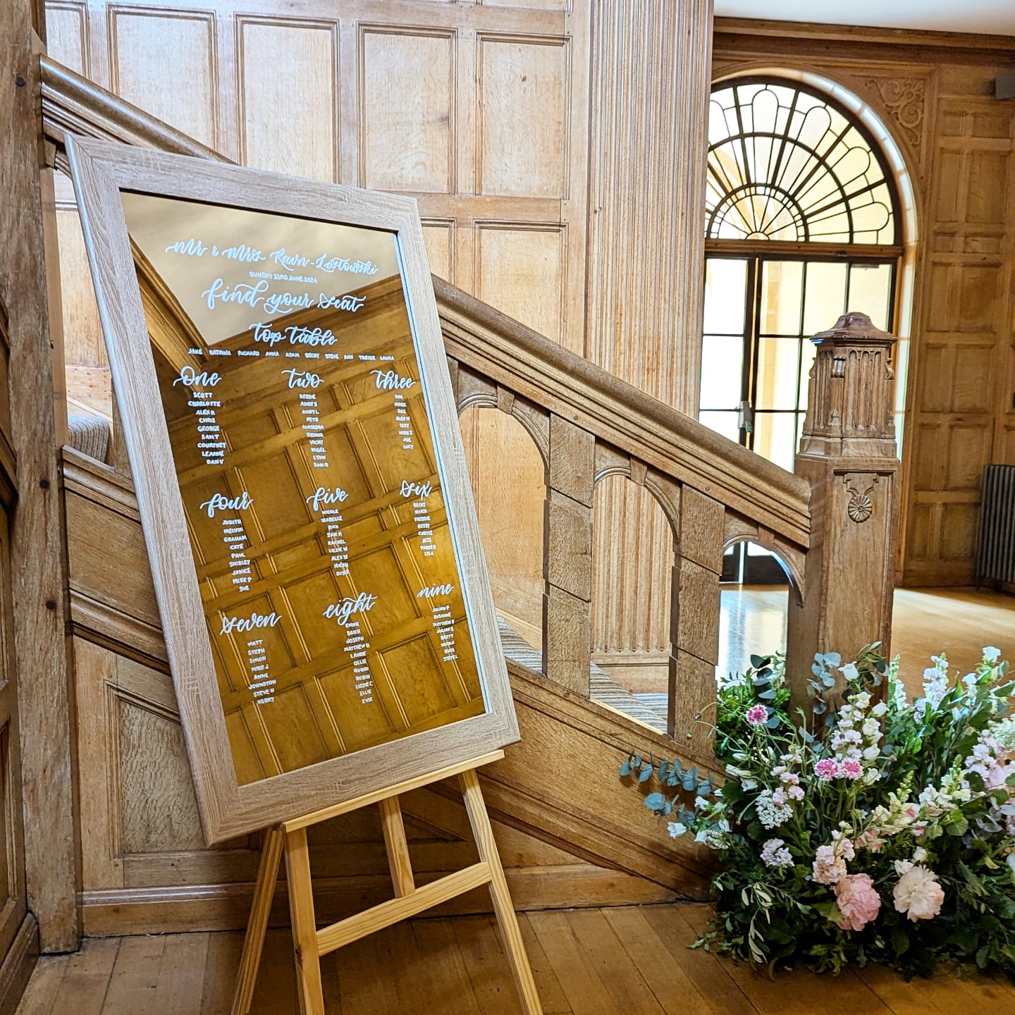 • Taking 'find your seat' to the next level 🪞
Mirror magic for a magical day! I created this elegant seating plan on a mirror for my childhood friend’s wedding, and it was such an honour to do it as her bridesmaid.
It was the perfect touch for a wedding full of sunshine, memories, and magic! ✨
#cotswoldscalligraphy #cotswoldscalligrapher #cotswoldsweddingsupplier #cotswoldssmallbusiness #cotswoldsweddingbusiness #gloucestershireweddingsuppliers #gloucestershirecalligraphy #gloucestershiresmallbusiness #gloucestershirecalligrapher #JuneWedding #BridesmaidMoments #MirrorSeatingChart #WeddingDetails #seatingchartgoals•
