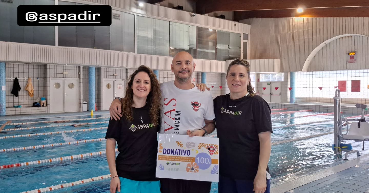 Siguiendo con nuestra campaña de solidaridad en esta ocasión el donativo es para @aspadir por su gran trabajo realizado durante muchos años por la natación de enseñanza adaptada