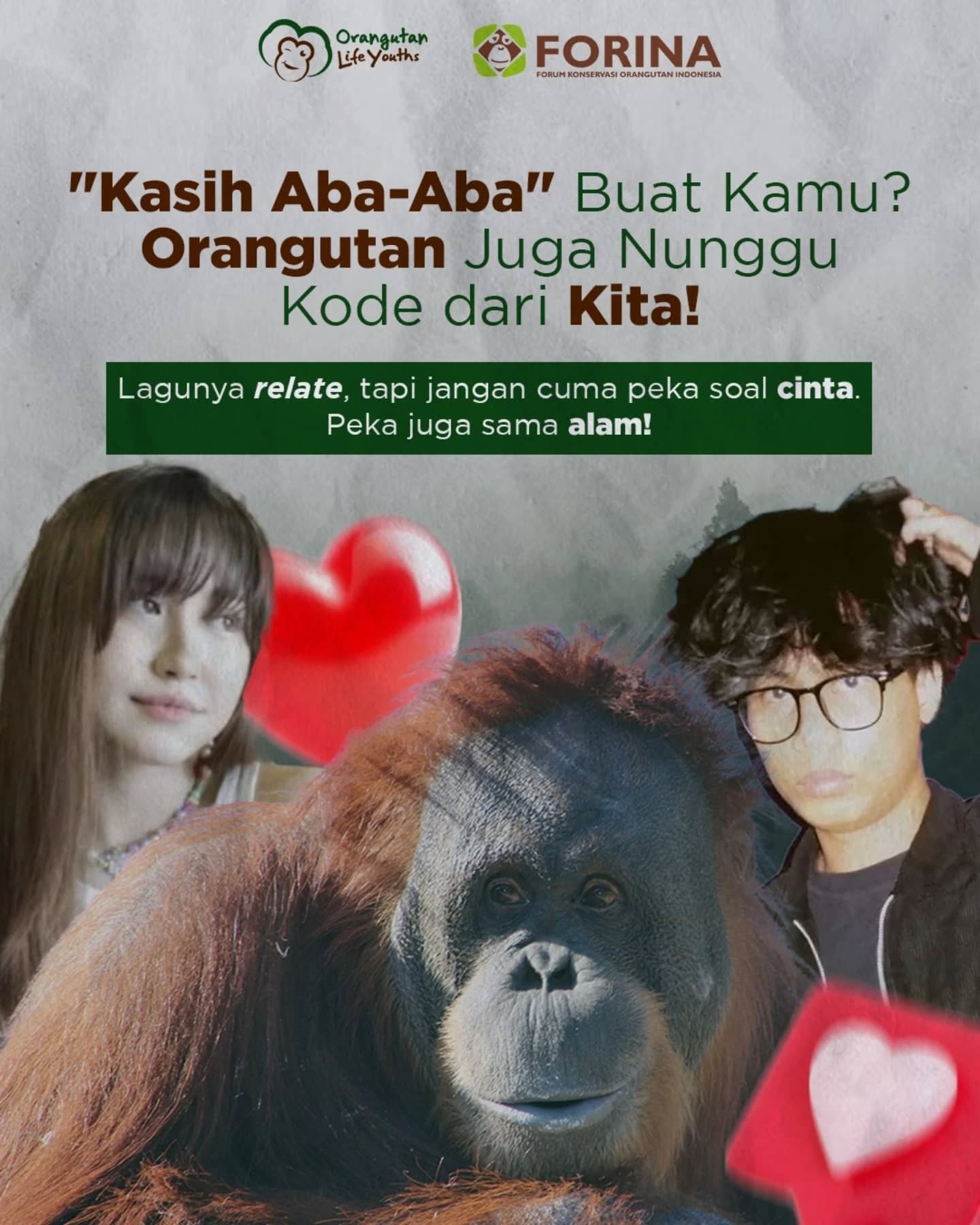 βKu merasakan apa yang kau rasakanβ¦β
Kalau orangutan bisa ngomong, mungkin mereka bakal nyanyi lirik ini juga karena mereka juga ngerasain dampak krisis iklim, deforestasi, dan kebakaran hutan.
Mereka gak bisa kasih aba-aba, tapi kita bisa peka.
Yuk, jangan nunggu "waktu yang pas", mulai dari sekarang.
Satu aksi kecil, satu langkah buat masa depan. π±β¨
#orangbaikjagaorangutan #saveorangutan #jagahutan #orangutanlifeyouth #olymovement #youthforwildlife #genzforearth #kasihabaaba #genzpeduli