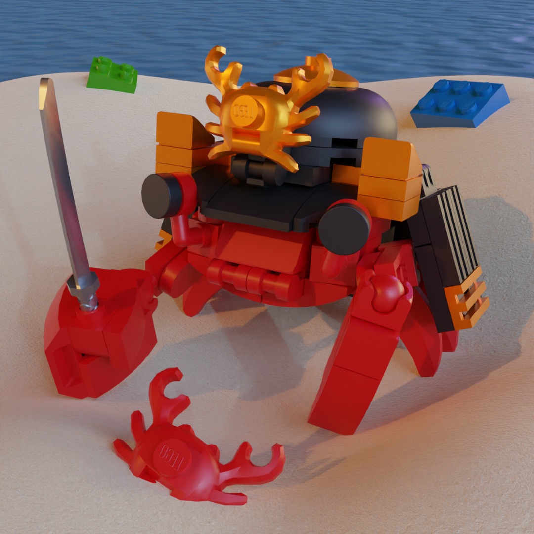 When I first heard about the samurai crab, this is exactly what I pictured. So when people started sharing their builds for Crabuary, I knew I had to bring that image in my head to life.