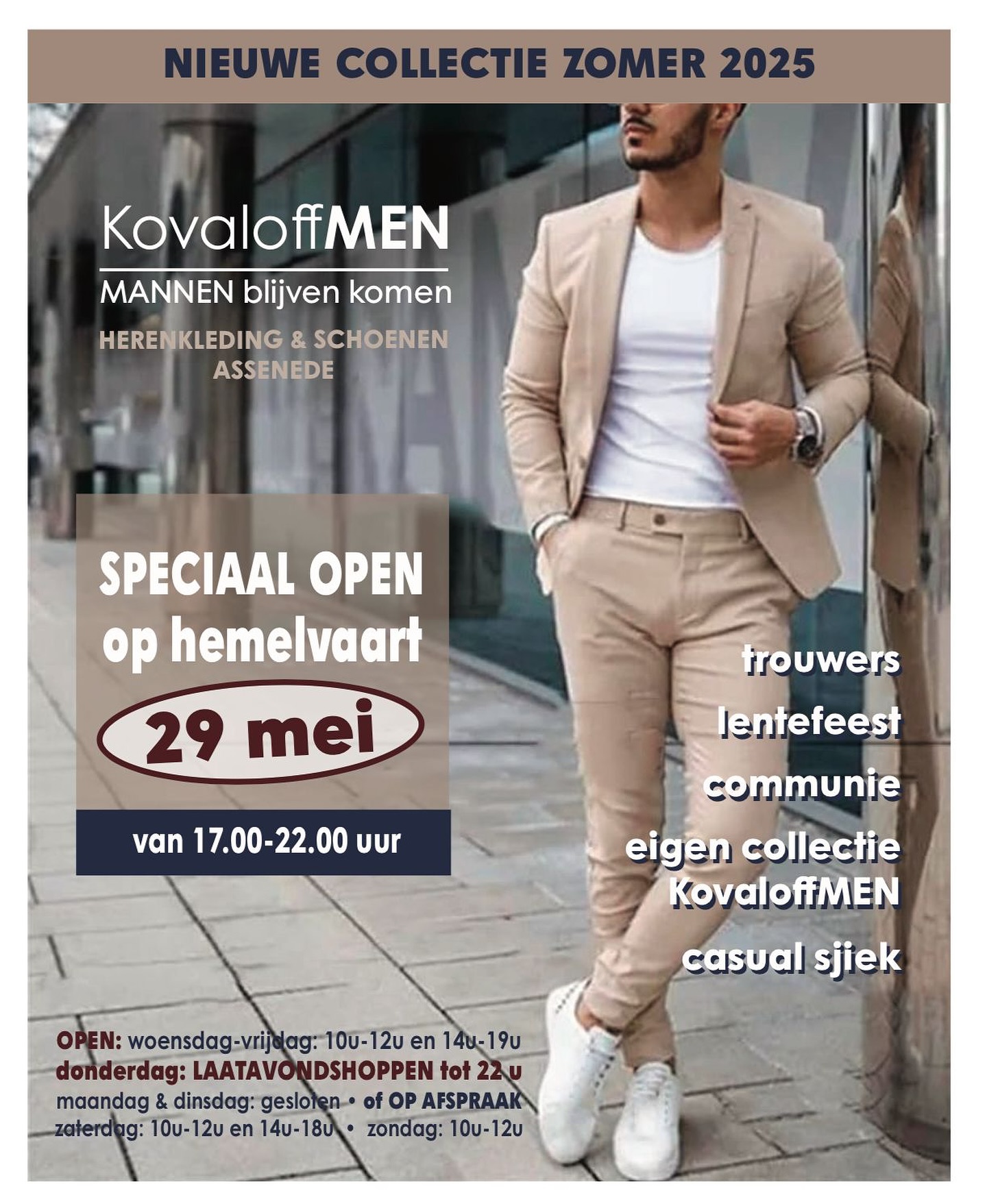 Donderdag Hemelvaart feestdag! S’avonds geopend van 17u tot 22u! Graag tot dan!