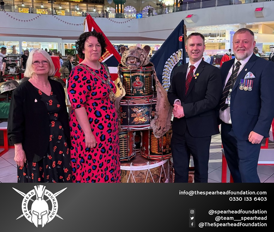 We’ve been quiet recently whilst we do some stuff in the background which we will soon announce 😊
However, this doesn’t mean we haven’t been busy…
With VE Day 🇬🇧 we worked closely with Trafford Council & Salford Council & the local community.
Our volunteers Shaun & Adam appeared alongside the mayor of Trafford & Trafford Council at The Trafford Centre.
We also supported Irlams community day where we laid a wreath with the Mayor of Salford who’s a long term supporter of our work with Garrie & Peter & Adele.
We also had Eric a serving soldier read churchills speech in a VE Day Church Service for VE Day with Trafford Council & the local community with founder Craig sharing what sacrifice & service means whilst reflecting on his own service in the armed forces & in his current role within the service community (not the foundation). Garrie, Mike, Eric & Adam & Craig along with there families attended this fantastic service in Trafford.
The foundation is a registered organisation with nobody taking a salary, or payments we are just a bunch of people who served/serving trying to help others who have served settle back into society & look out for one another. If you’d like to get involved: www.thespearheadfoundation.com