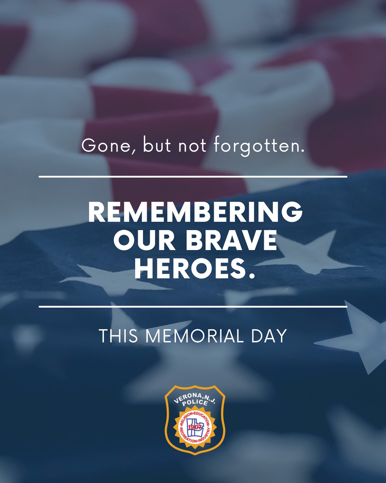 Today we honor and remember ALL who served, thank you 🇺🇸 #MemorialDay #vpd #veronapolice #veronapd