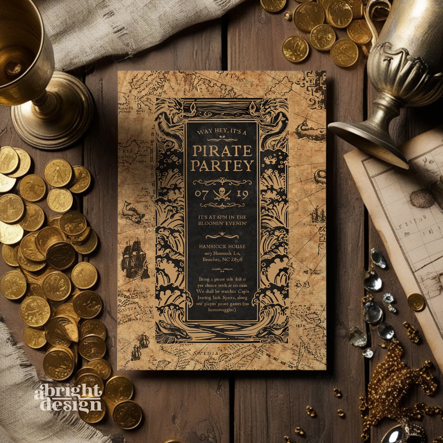 Ahoy, party planners! Throw the ultimate pirate-themed bash with our customizable pirate party template. Comment and we’ll send a direct link, or click the etsy link in bio!
#PirateParty #VintageBachelorette #RetroBachelorette #PirateBride #BacheloretteVibes #NauticalNuptials #SailIntoLove #PirateLoveStory #HighSeasRomance #DrunkInLove #SwashbucklerBride #BrideAndBuccaneer #LoveAhoy #RetroWeddingTheme #VintagePartyVibes #ThemedWedding #UniqueBachelorette #PartyLikeAPirate #AhoyLovebirds #PirateThemedWedding #AlternativeWedding #EdgyBride #BuriedTreasureLove #WeddingAesthetic #BacheloretteWeekend #NauticalBride #BohoBrideVibes #WhimsicalWedding #UnconventionalBride #SeasideCelebration