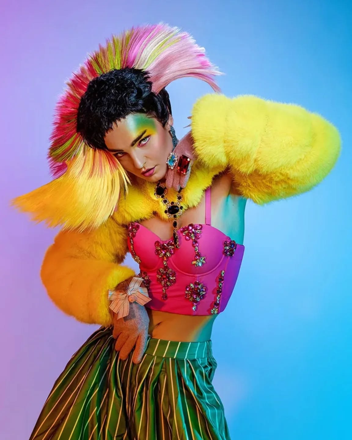 2025 Australian Hairdresser of the Year Finalist collection. RETRO SYNTH by Paul James Graham