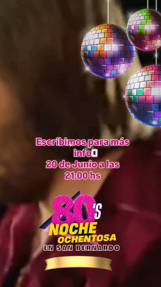 #REVIVIMOS LOS 80 EN SAN BERNARDO DEL TUYU!
Toma nota el 20 de Junio!
Anota, agenda, guarda y compra tu anticipada a solo $15.000 para conmemorar los viejos tiempos!
Conduccion,videos,sorteos y pizza free!
Premio al mejor Outfit!
¿ que estás esperando?
Para más info escríbinos
New The place es el lugar que nos llevará alos 80'
# #sanbernardo