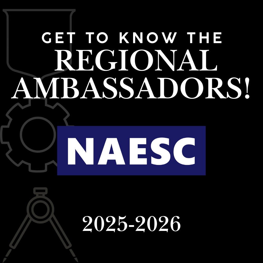 *NOTE: This has been reposted with corrections to wording.
Introducing the 2025-2026 Regional Ambassadors, the other half of our amazing ELT! Get to know them and their goals for NAESC, their majors, and even fun facts about them! They are excited to continue to push our narrative of advocacy, collaboration, and leadership.
We are also looking for regional ambassadors for our North Atlantic and West regions! If you’re interested, please fill out the form linked in our bio!
#NAESC #ELT