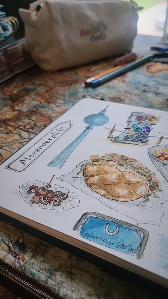 ✨️ What I remember of Berlin are quiet drives and loud stories; new paint on very old walls; and the smell of fries coming through the Tram doors...
I tried my best to capture the feeling of Berlin in these paintings. I'll turn my sketches into prints and stickers for my patrons this weekend and will bring the prints to my shop later on.
Have you ever been to Berlin? What memory would you sketch? 🎨✨
#memoriesofberlin #berlinmemories #berliner #ichliebeberlin #MemoriesCollection #SketchYourLife #KamuanyaDesigns
---
Let me know if you want a version that leans more playful, poetic, or promotional!