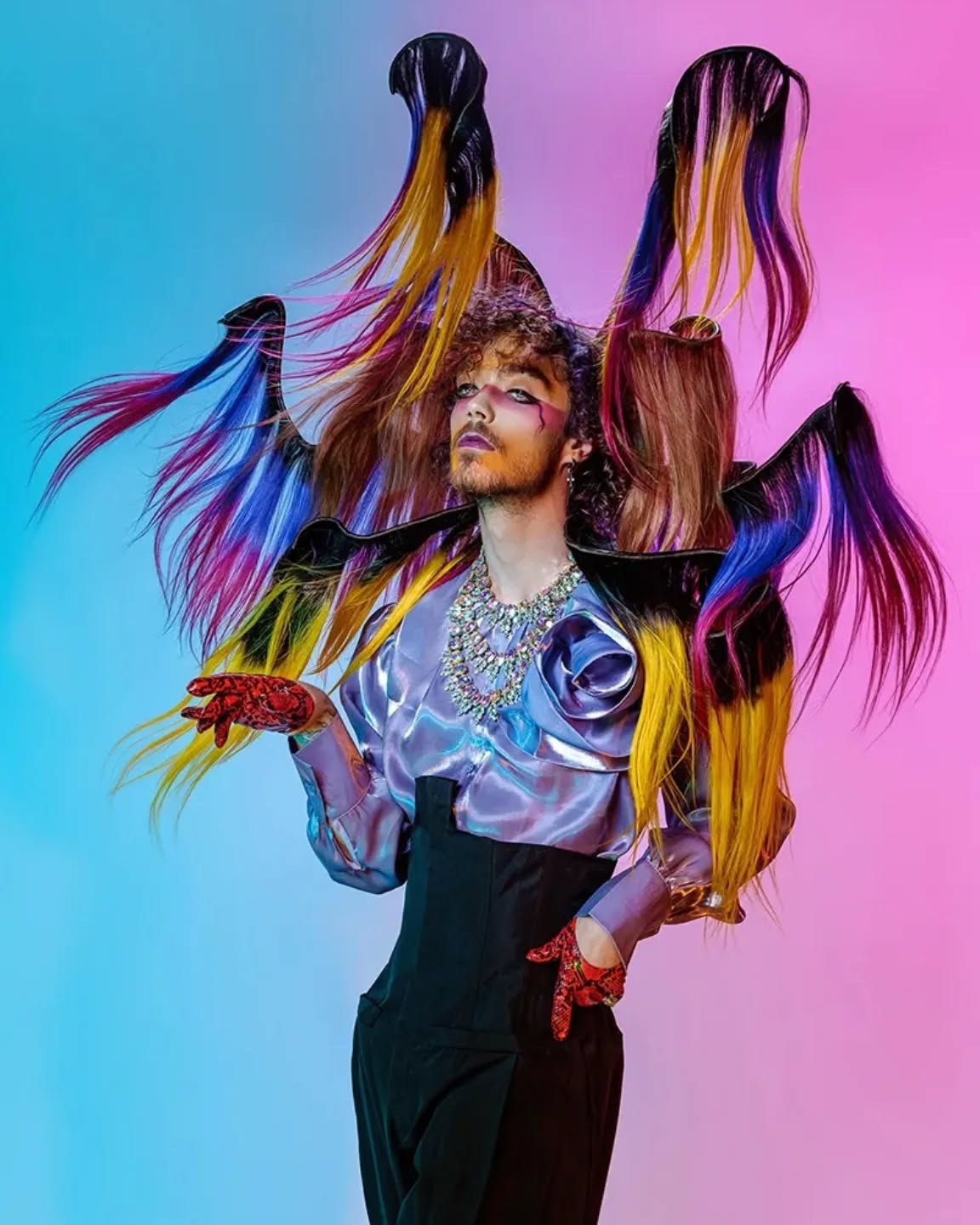 2025 Australian Hairdresser of the Year Finalist collection. RETRO SYNTH by Paul James Graham